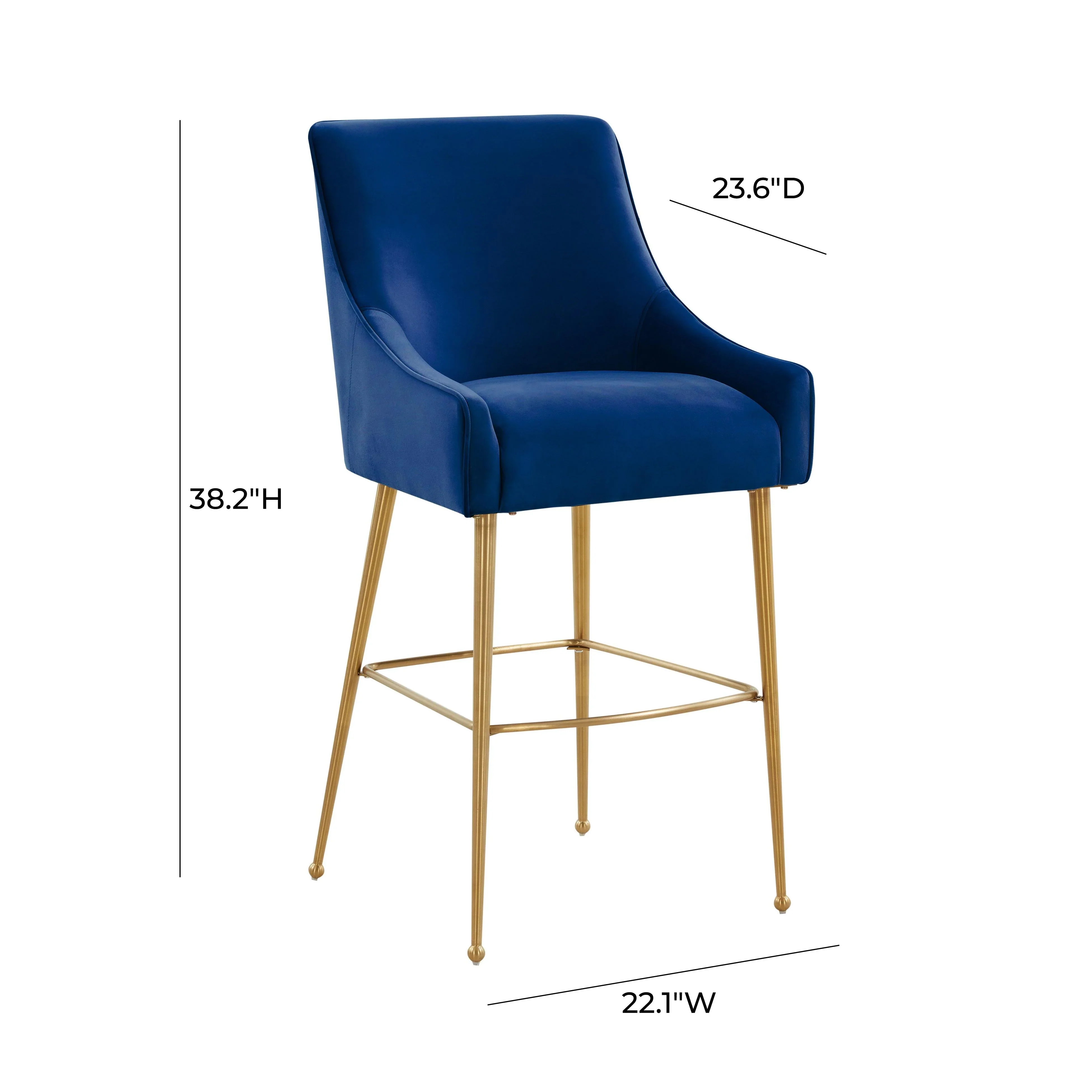 Beatrix Performance Velvet Stool - Image 18