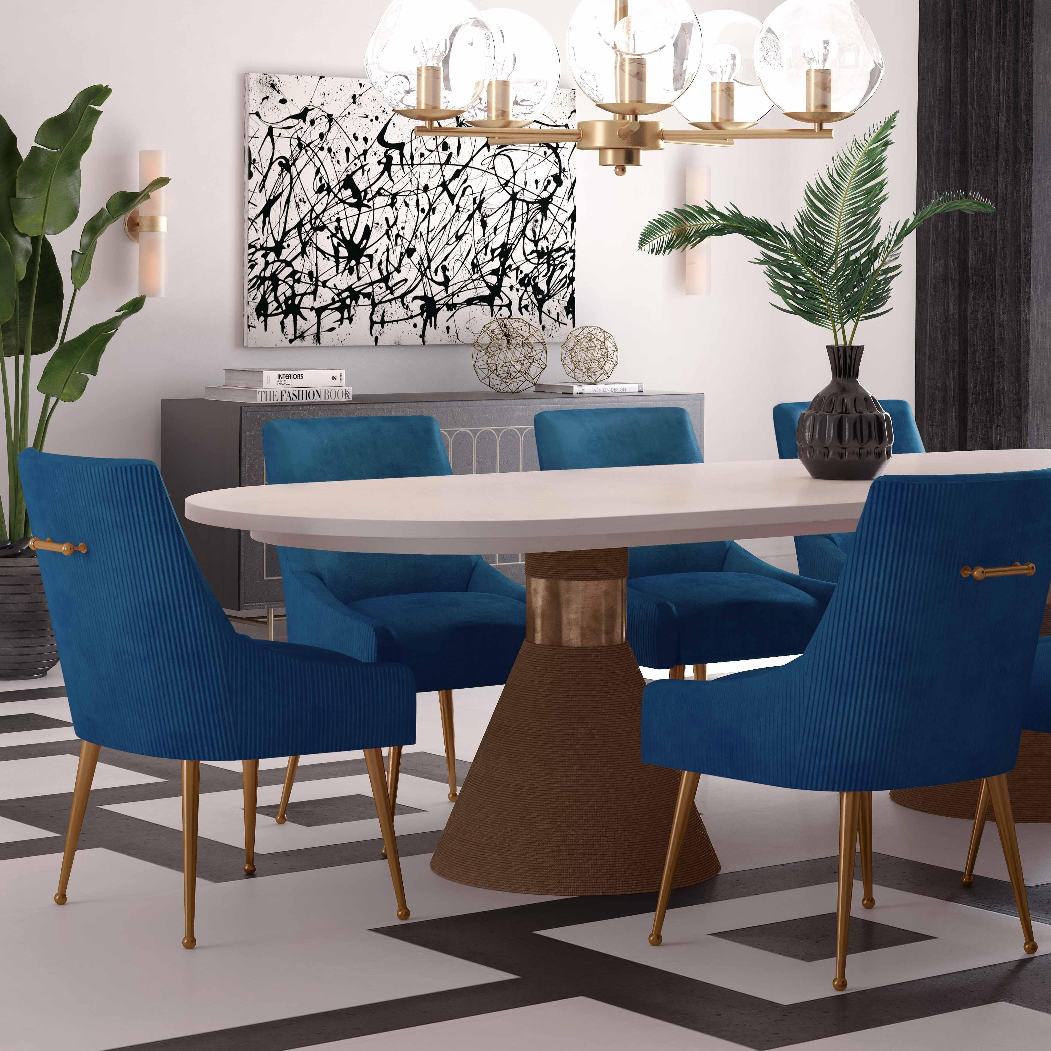 Beatrix Pleated Performance Velvet Dining Chair - Image 10