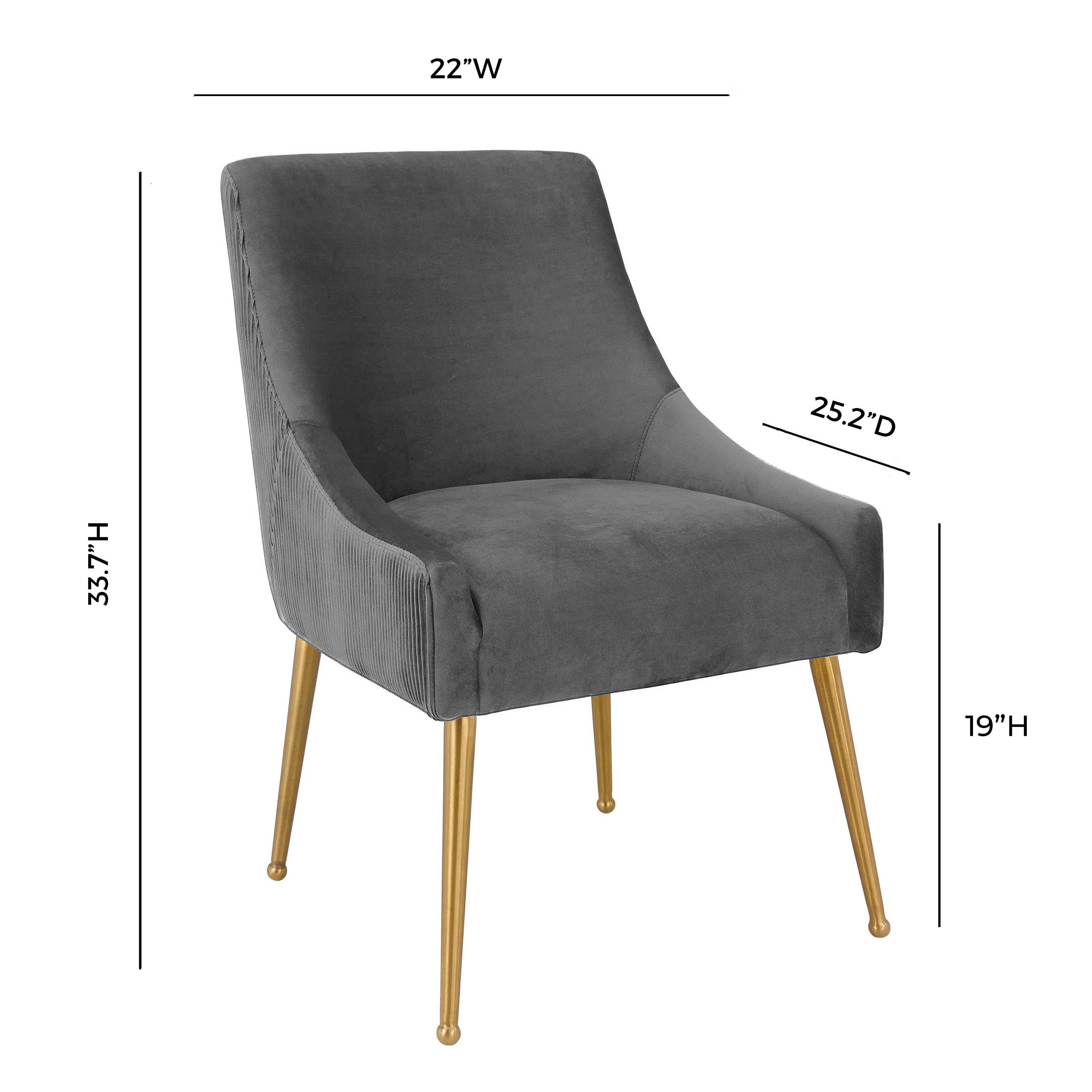 Beatrix Pleated Performance Velvet Dining Chair - Image 8