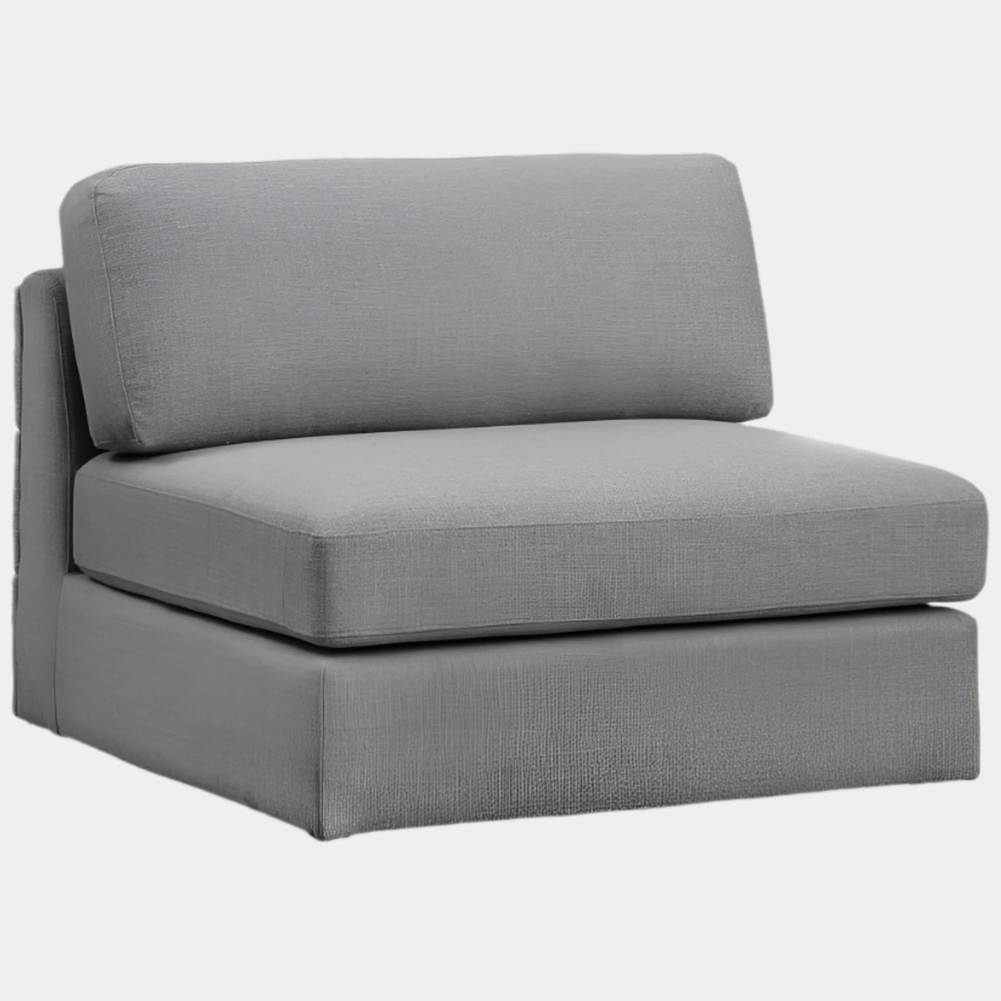 Beckham Linen Textured Fabric Upholstered Armless Modular Chair