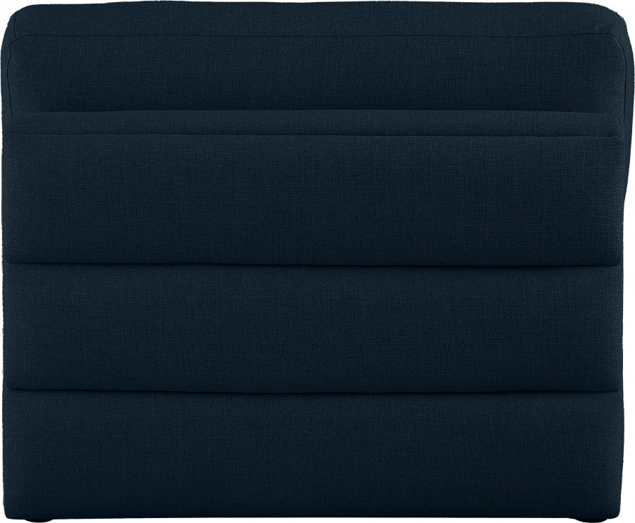 Beckham Linen Textured Fabric Upholstered Armless Modular Chair - Image 11