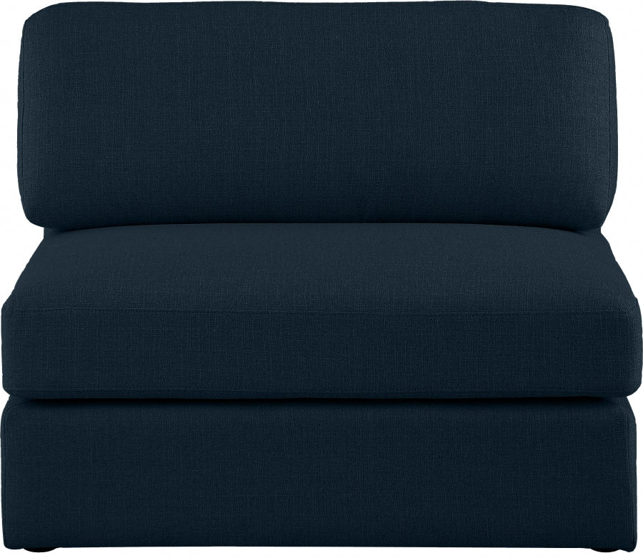Beckham Linen Textured Fabric Upholstered Armless Modular Chair - Image 13