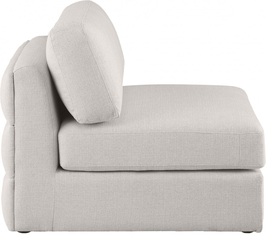 Beckham Linen Textured Fabric Upholstered Armless Modular Chair - Image 20