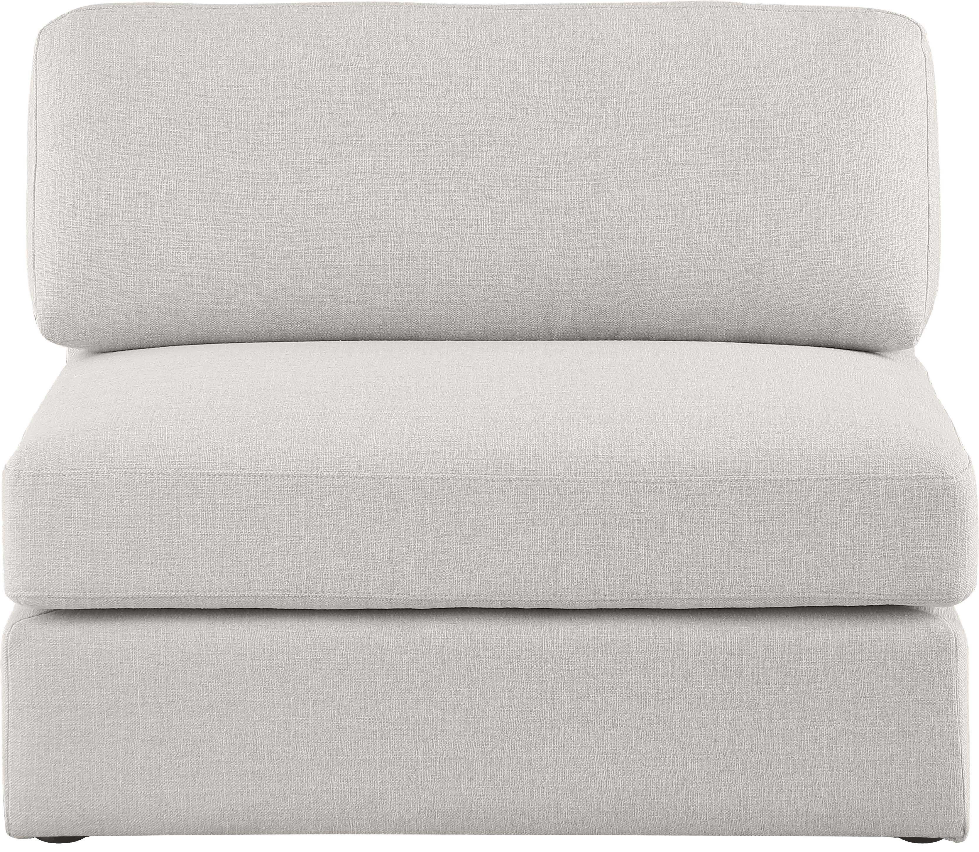 Beckham Linen Textured Fabric Upholstered Armless Modular Chair - Image 21