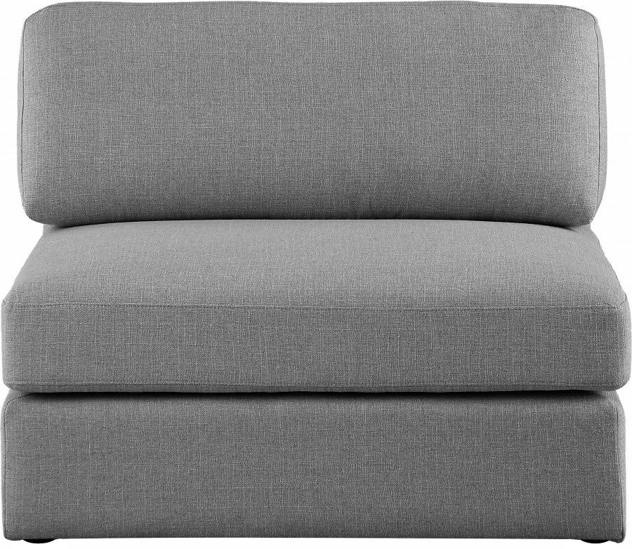 Beckham Linen Textured Fabric Upholstered Armless Modular Chair - Image 5