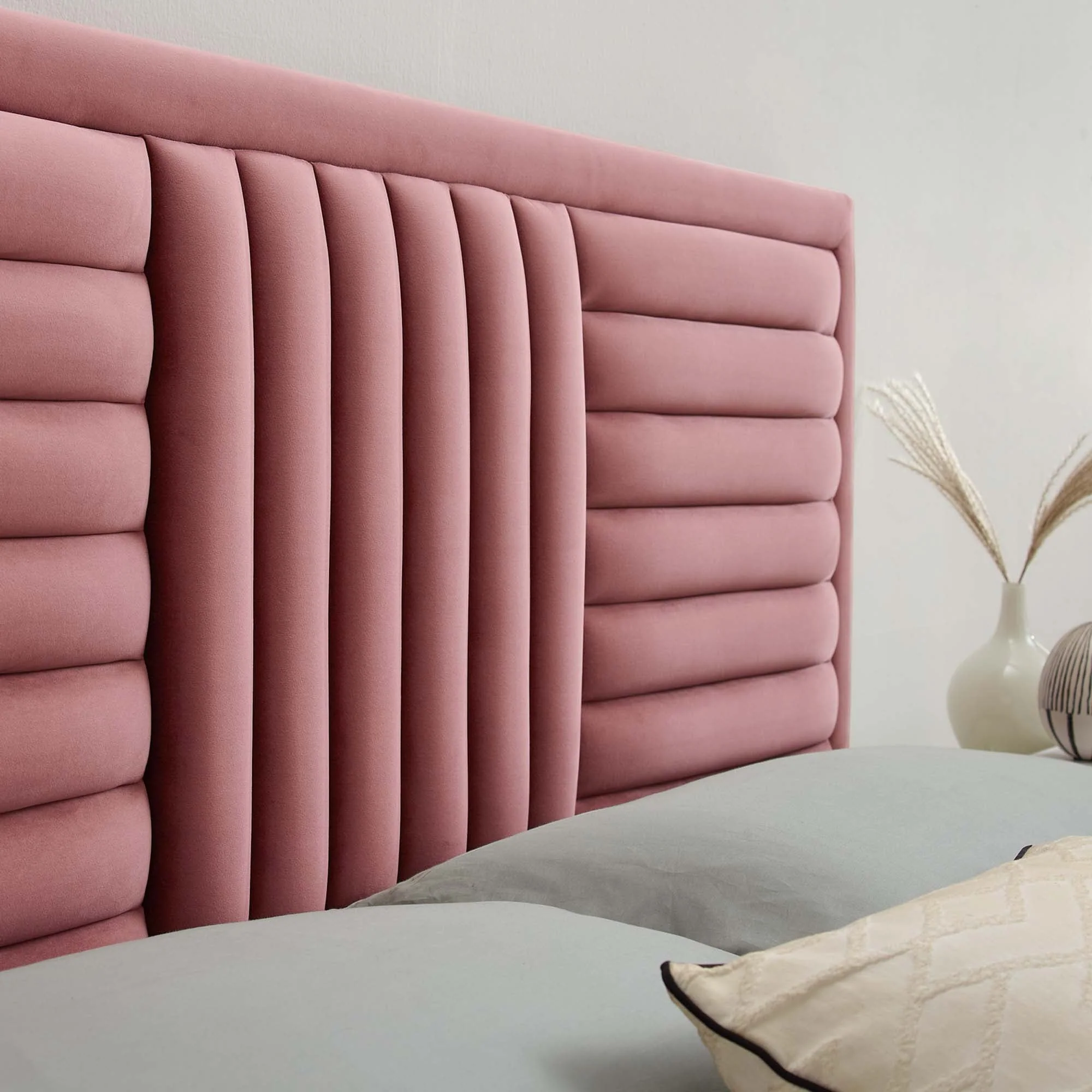 Believe Channel Tufted Performance Velvet Headboard - Image 19