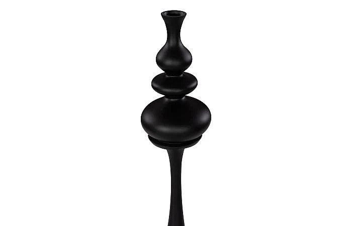 Bella Bloom Vase, Narrow, Matte Black - Image 2