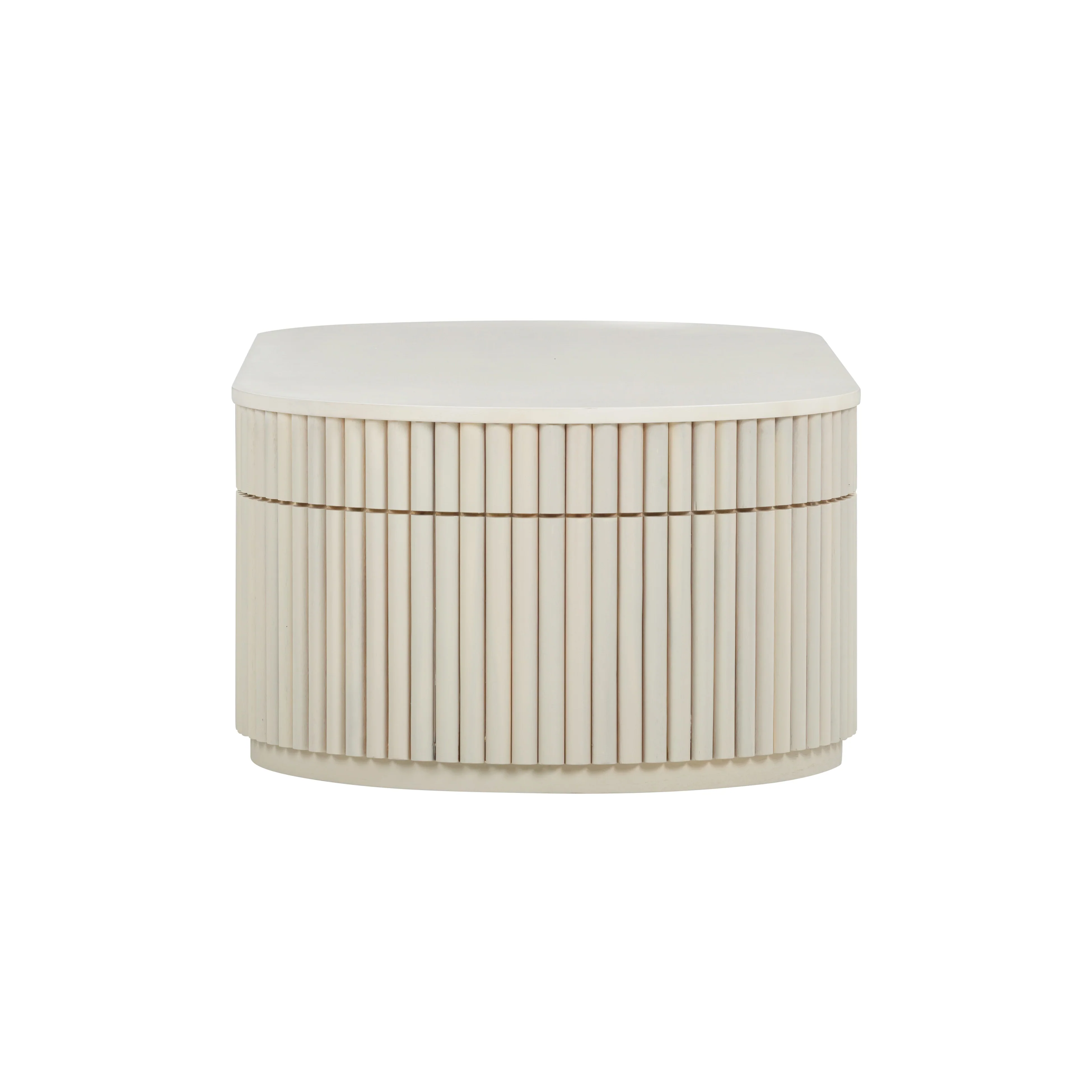 Bella 48" Cream Oval Coffee Table - Image 4