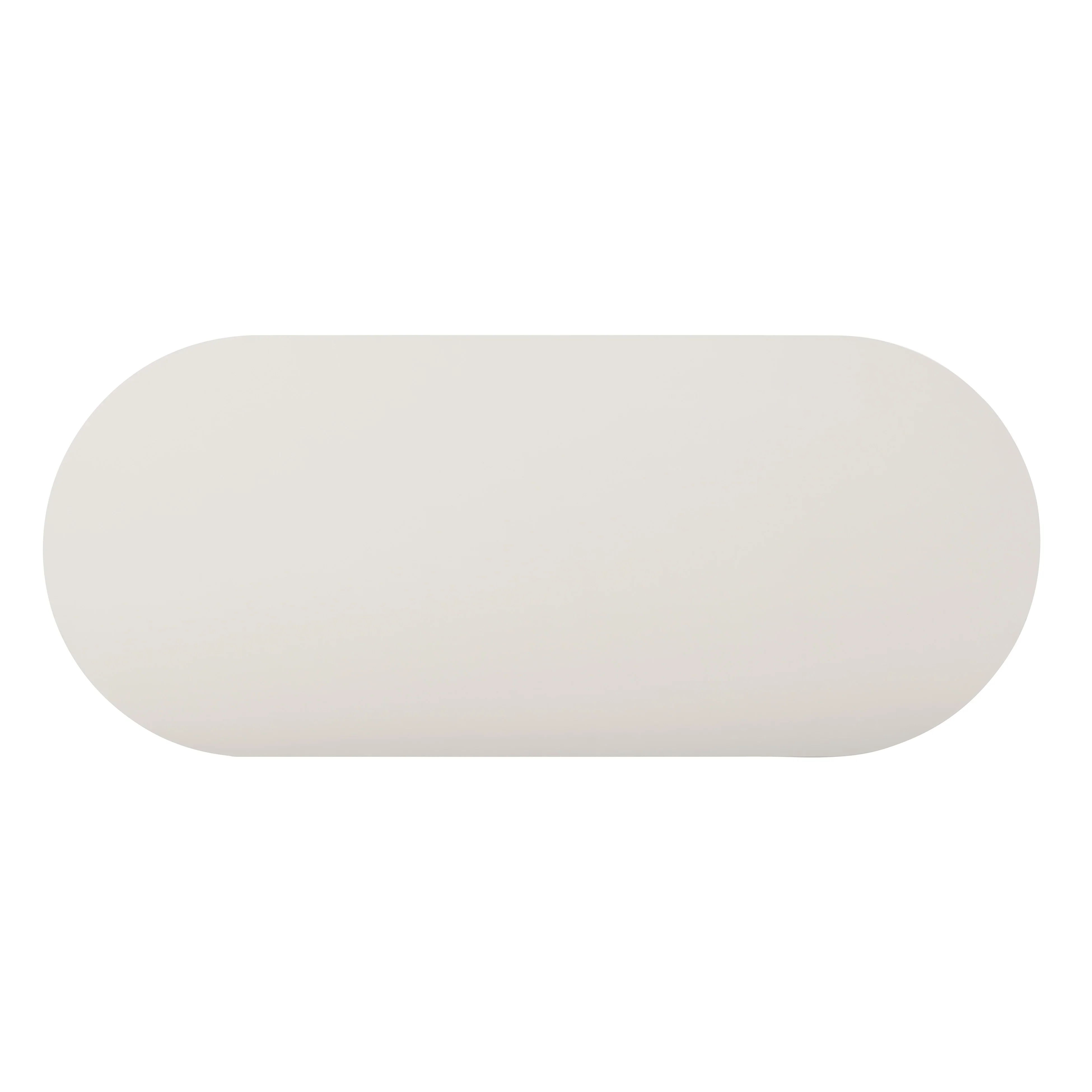 Bella 48" Cream Oval Coffee Table - Image 5