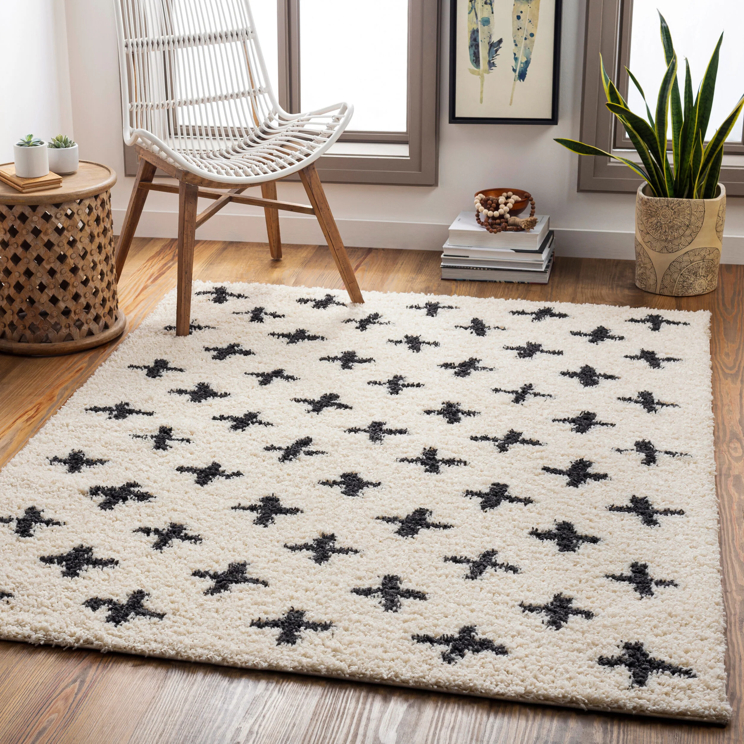 Beni Shag Machine Woven Rug - Image 9