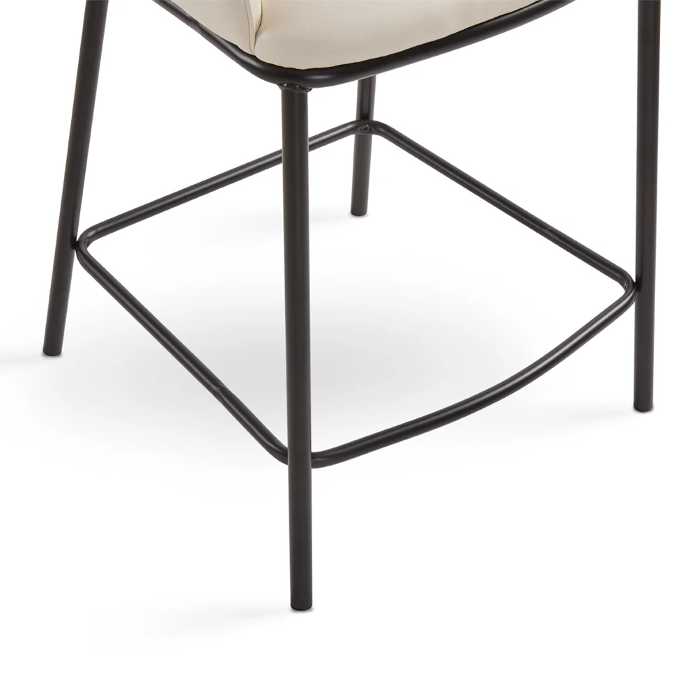 Bennett Counter Chair: Taupe Leatherette - Image 5