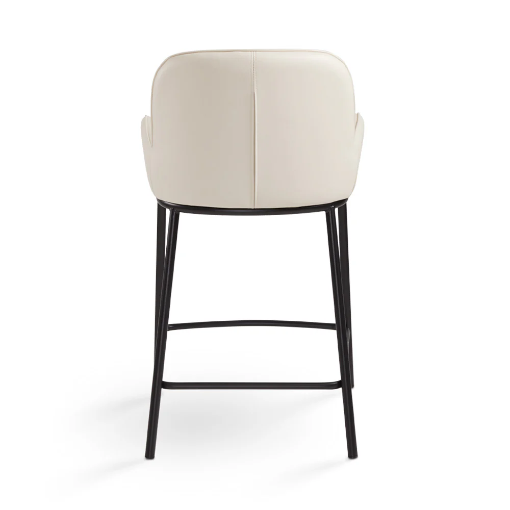 Bennett Counter Chair: Taupe Leatherette - Image 8