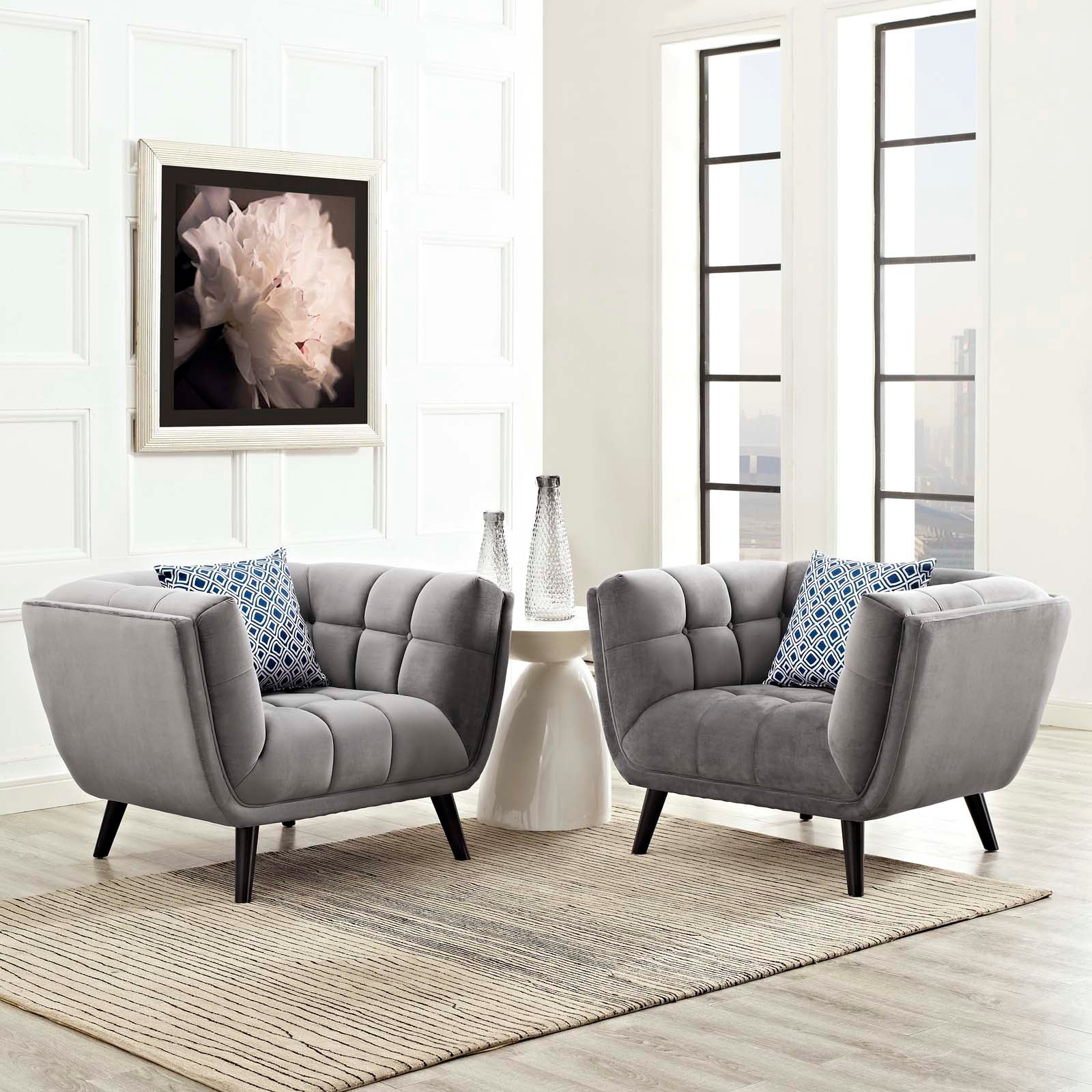 Bestow 2 Piece Performance Velvet Armchair Set - Image 5