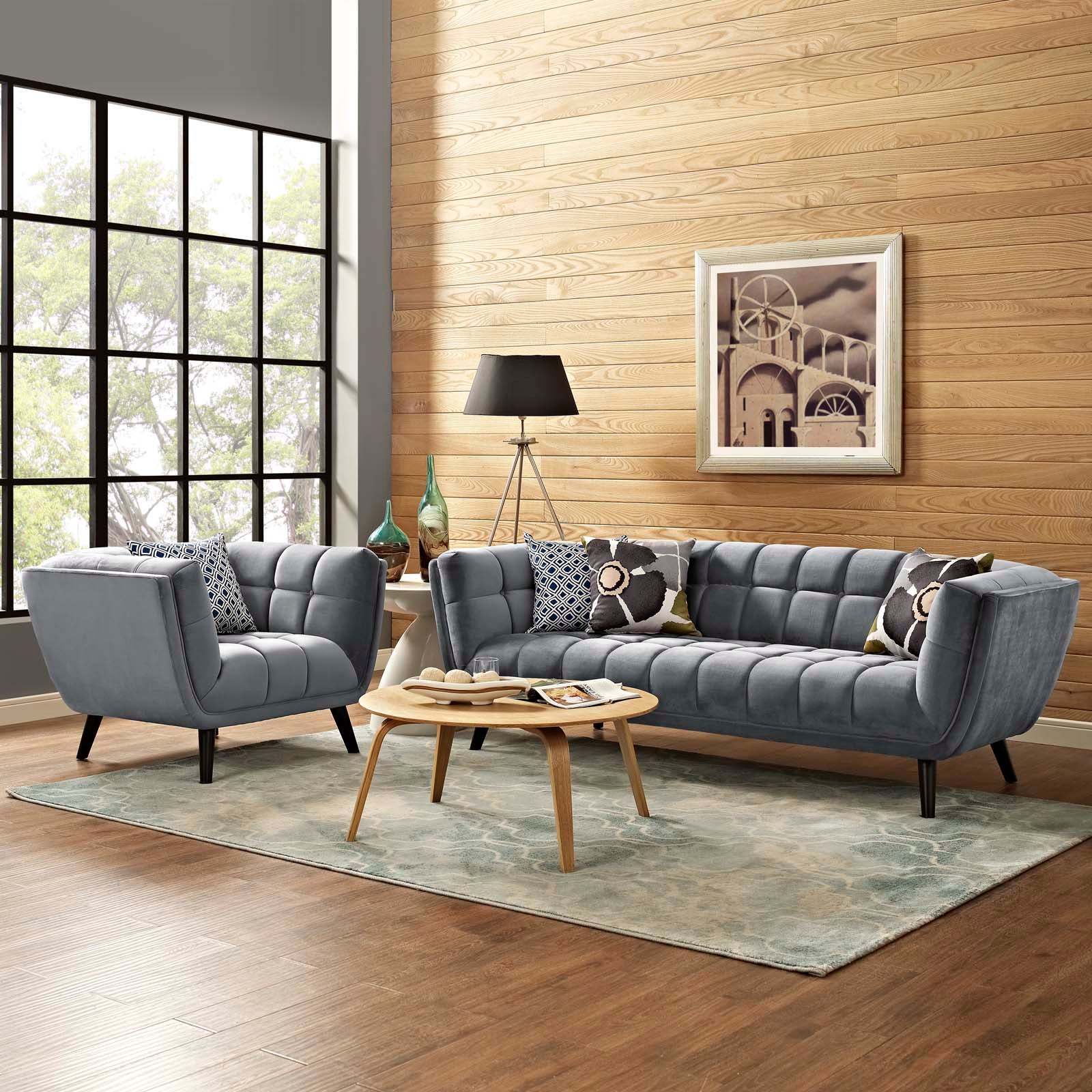 Bestow 2 Piece Performance Velvet Sofa and Armchair Set - Image 6