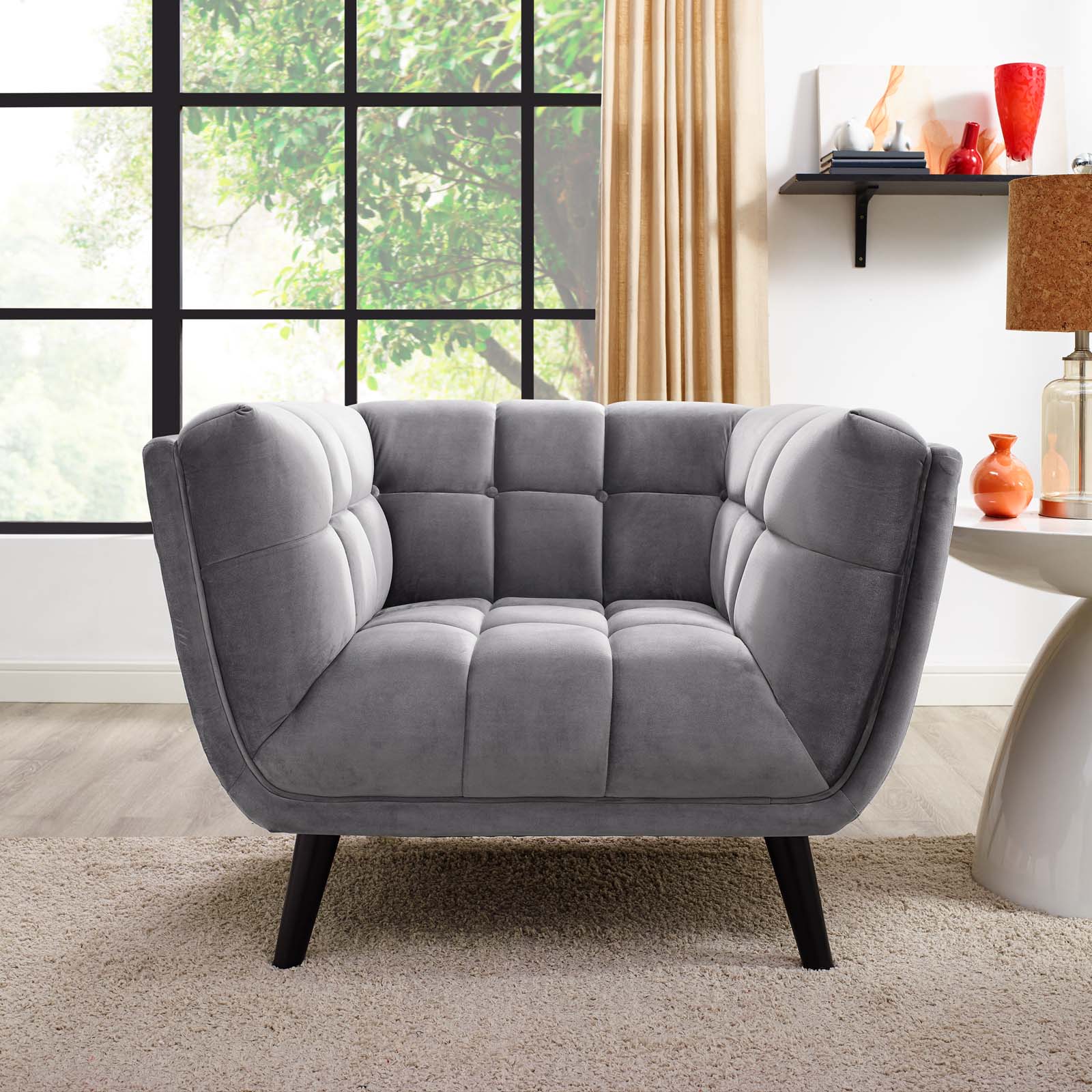 Bestow Performance Velvet Armchair - Image 4