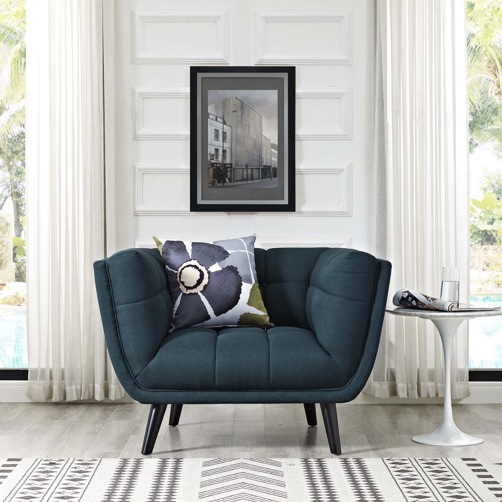 Bestow Upholstered Fabric Armchair - Image 2
