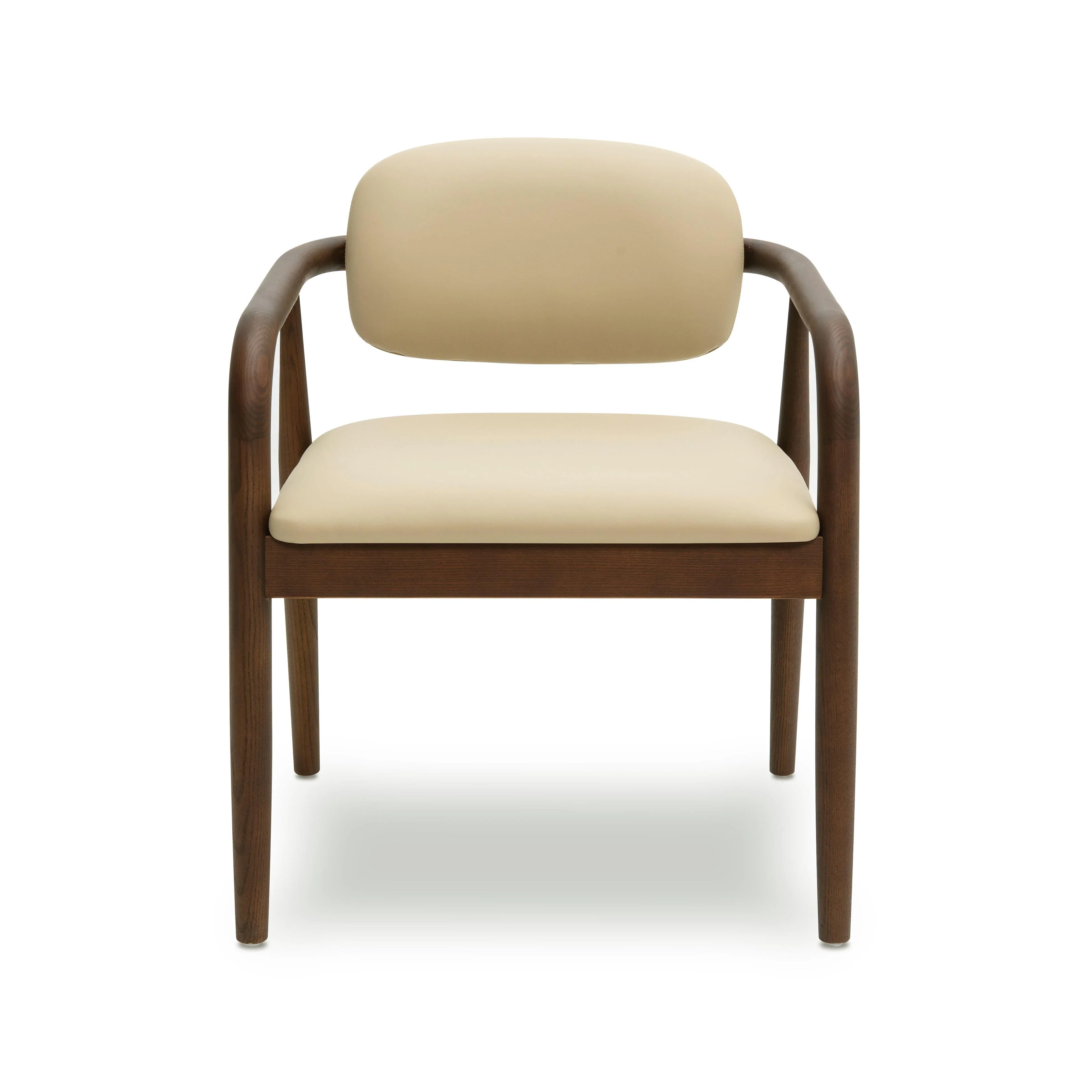 Betsy Taupe Contract-Grade Vegan Leather Dining Chair - Image 3