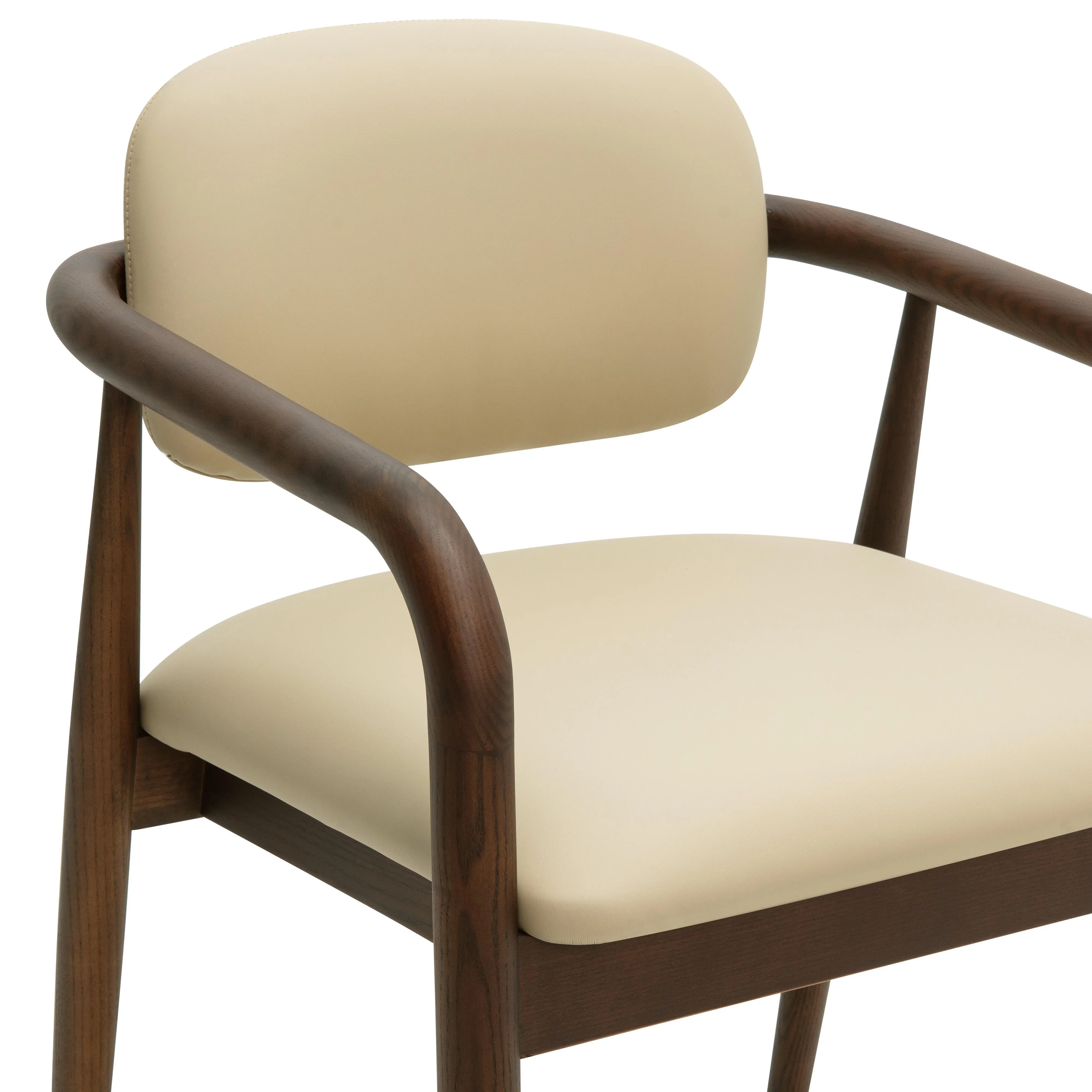 Betsy Taupe Contract-Grade Vegan Leather Dining Chair - Image 5