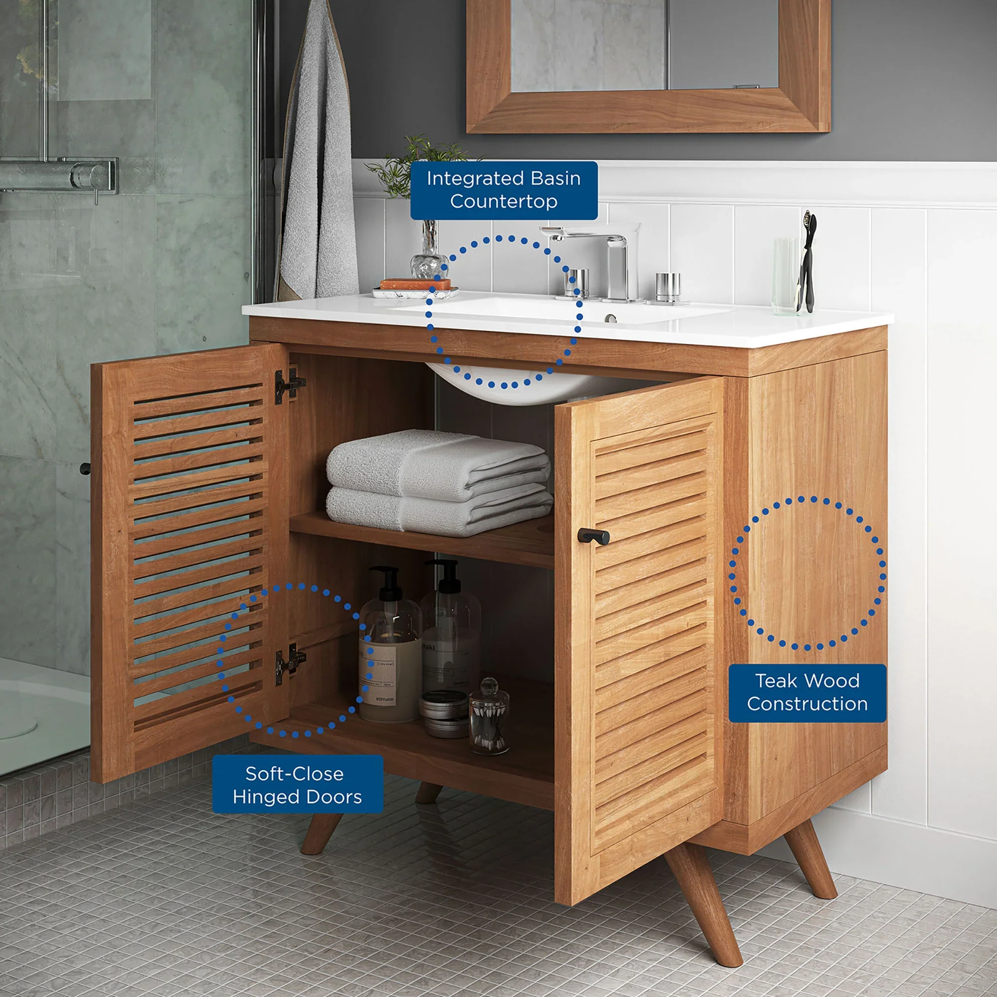 Birdie Bathroom Vanity Basin Included - Image 18