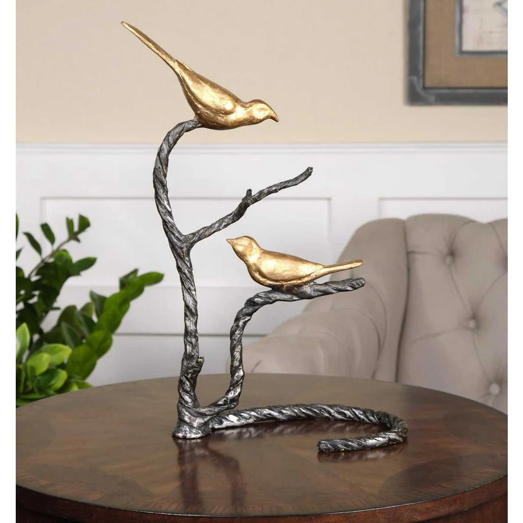 Birds on a Limb Sculpture - Image 8