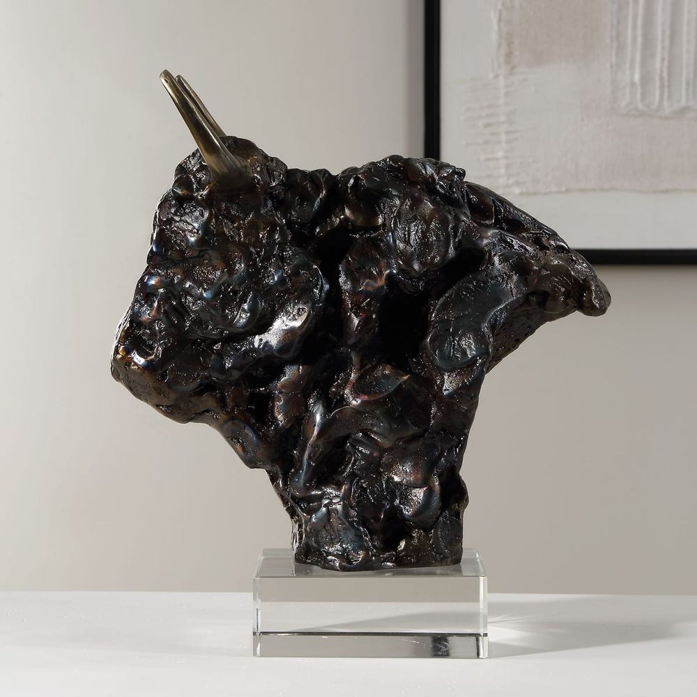 Bison Bust, Sculpture - Image 3