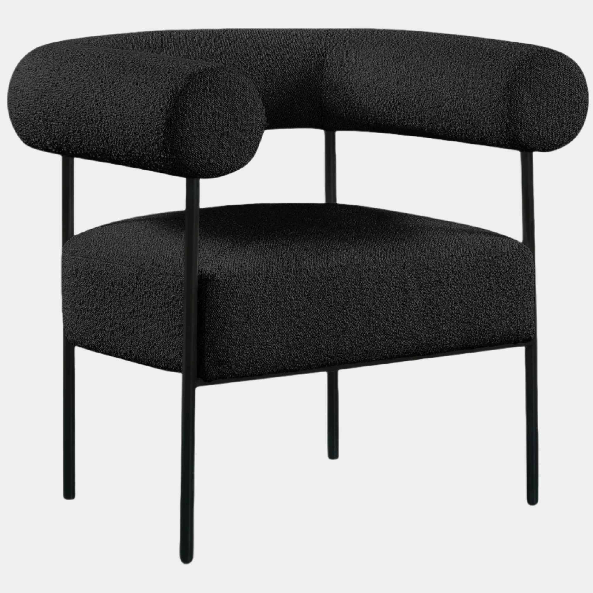 Blake Boucle Fabric Upholstered Accent Chair