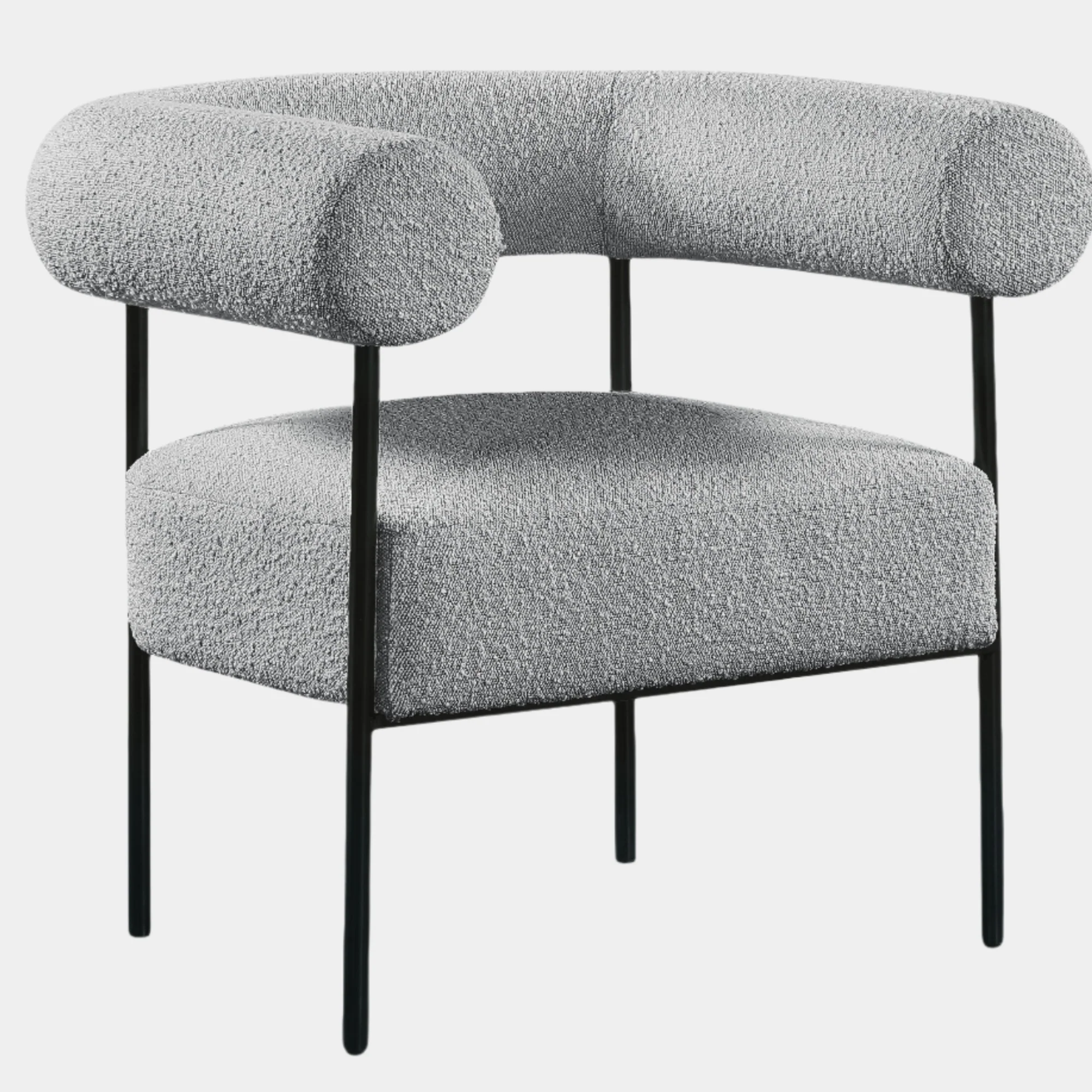 Blake Boucle Fabric Upholstered Accent Chair - Image 10