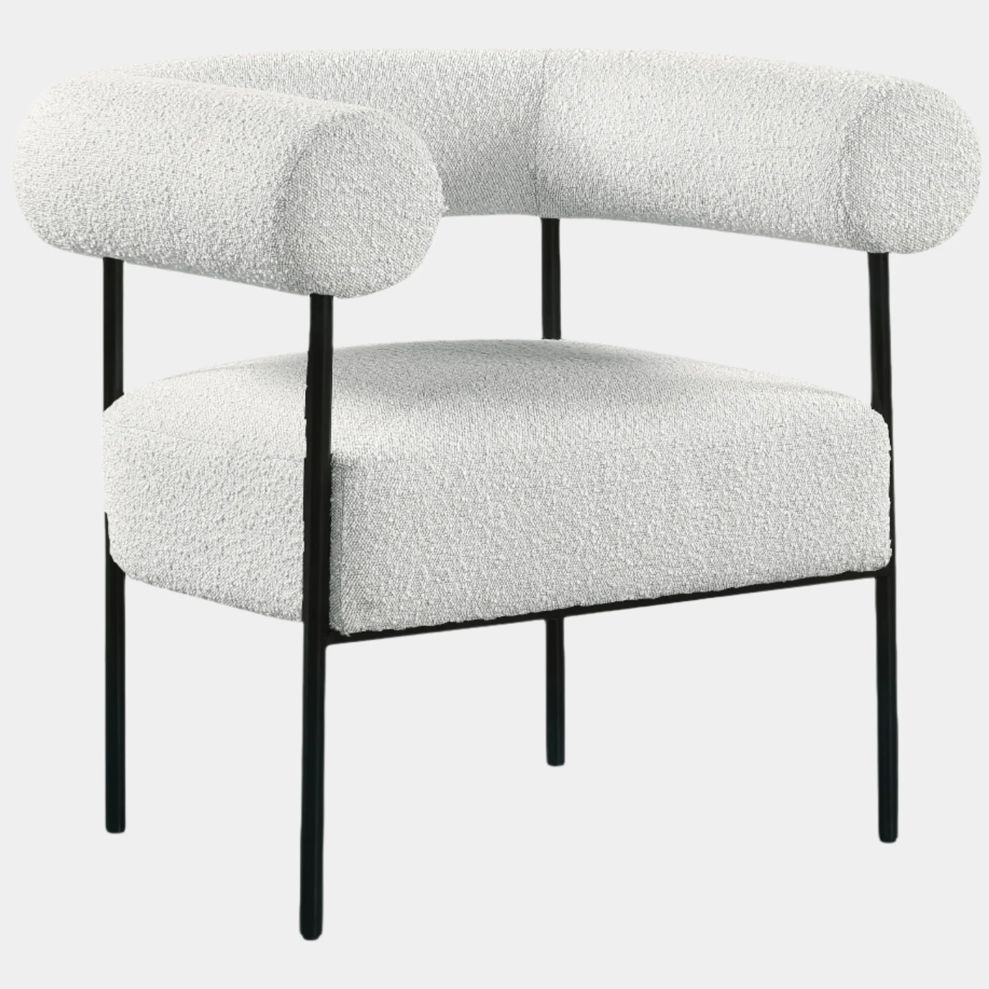 Blake Boucle Fabric Upholstered Accent Chair - Image 19