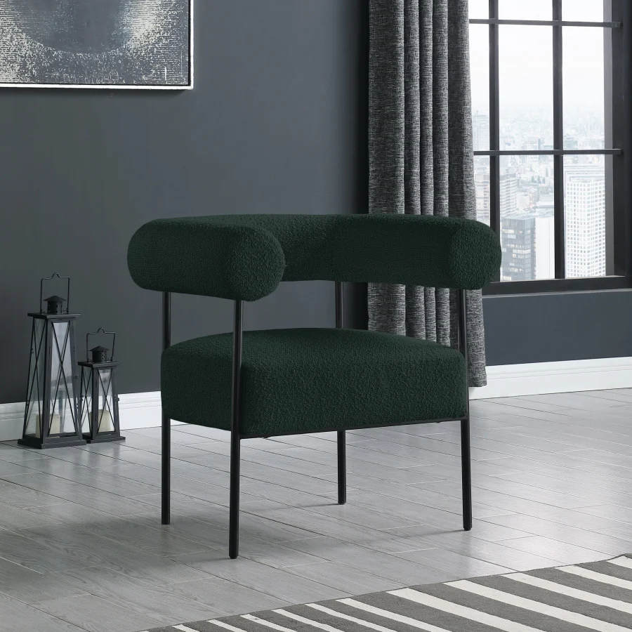 Blake Boucle Fabric Upholstered Accent Chair - Image 29