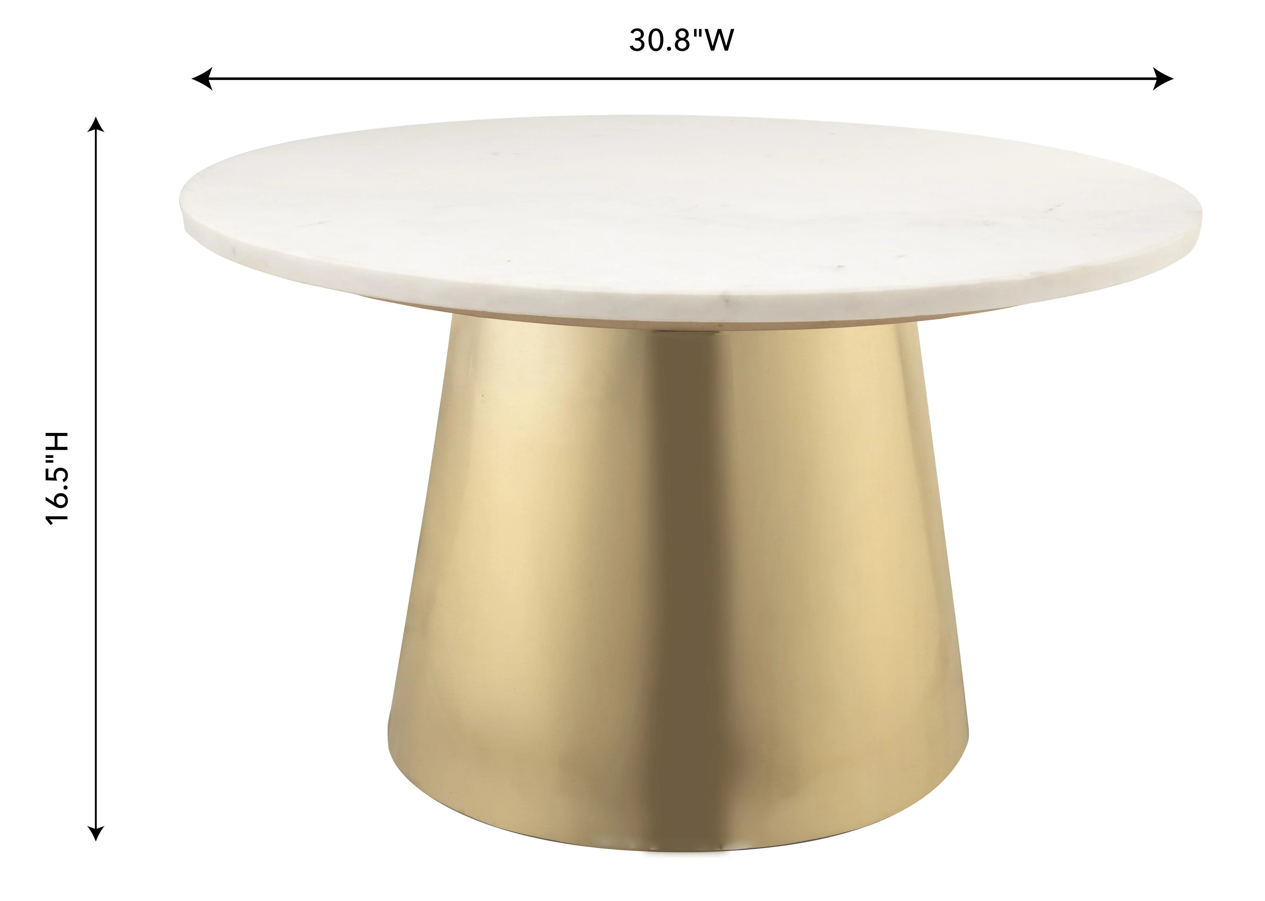 Bleeker 31" Marble Round Coffee Table - Image 5