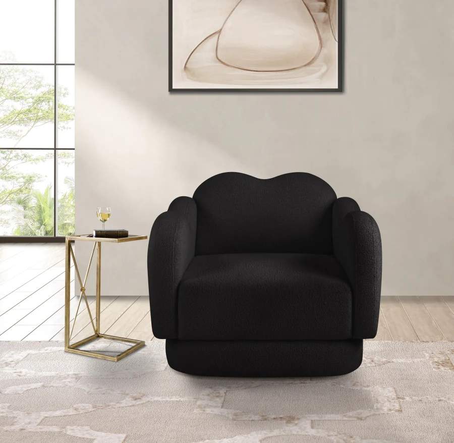 Bloom Teddy Fabric Upholstered Accent Chair - Image 2