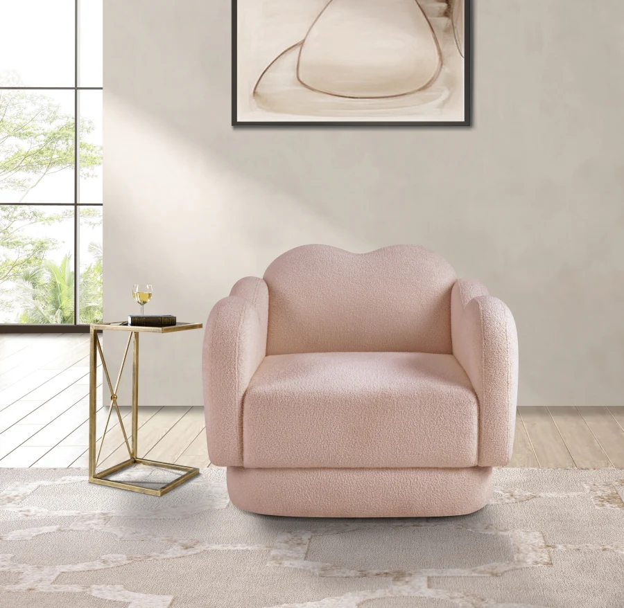 Bloom Teddy Fabric Upholstered Accent Chair - Image 71
