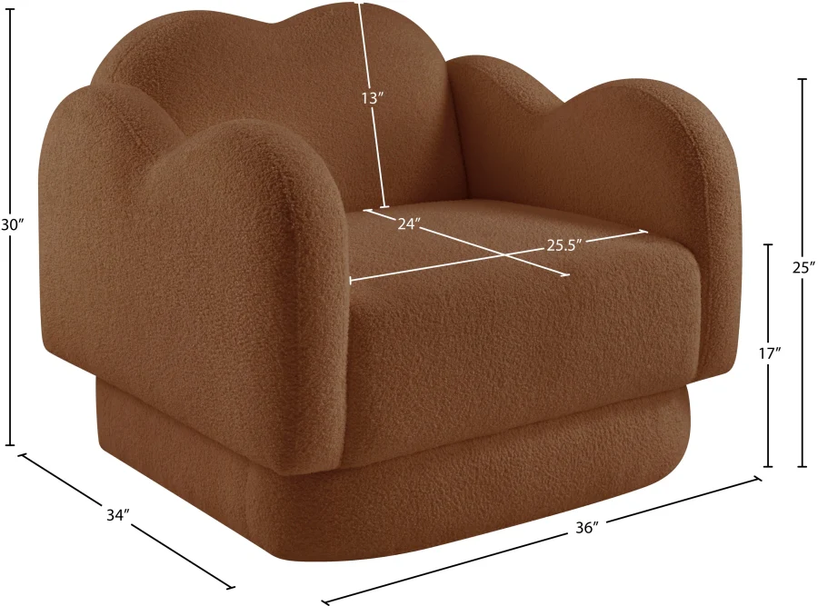 Bloom Teddy Fabric Upholstered Accent Chair - Image 96