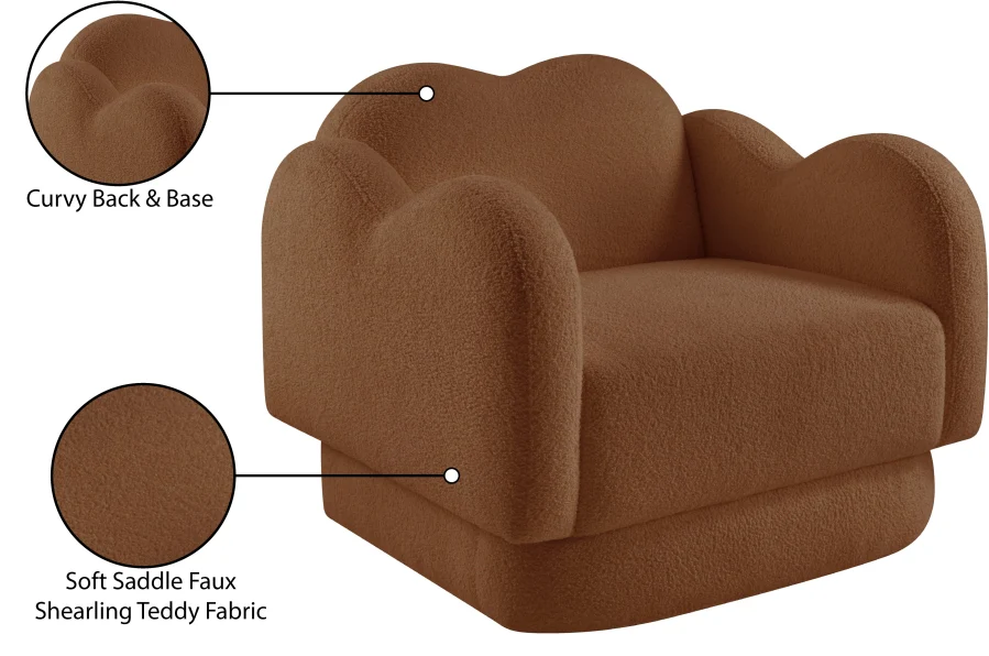 Bloom Teddy Fabric Upholstered Accent Chair - Image 97