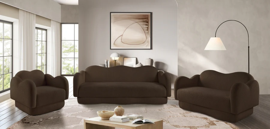 Bloom Teddy Fabric Upholstered Sofa - Image 88