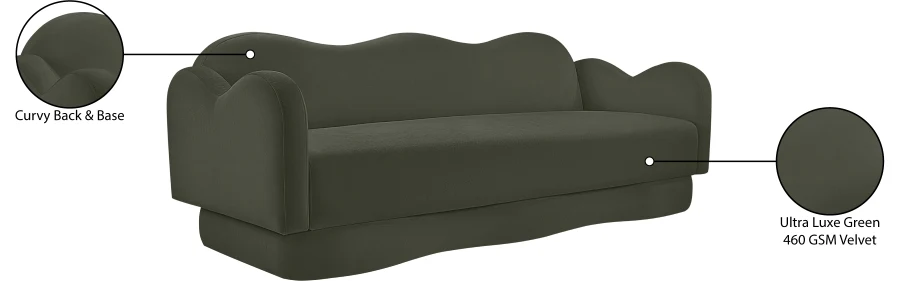 Bloom Velvet Upholstered Sofa - Image 36