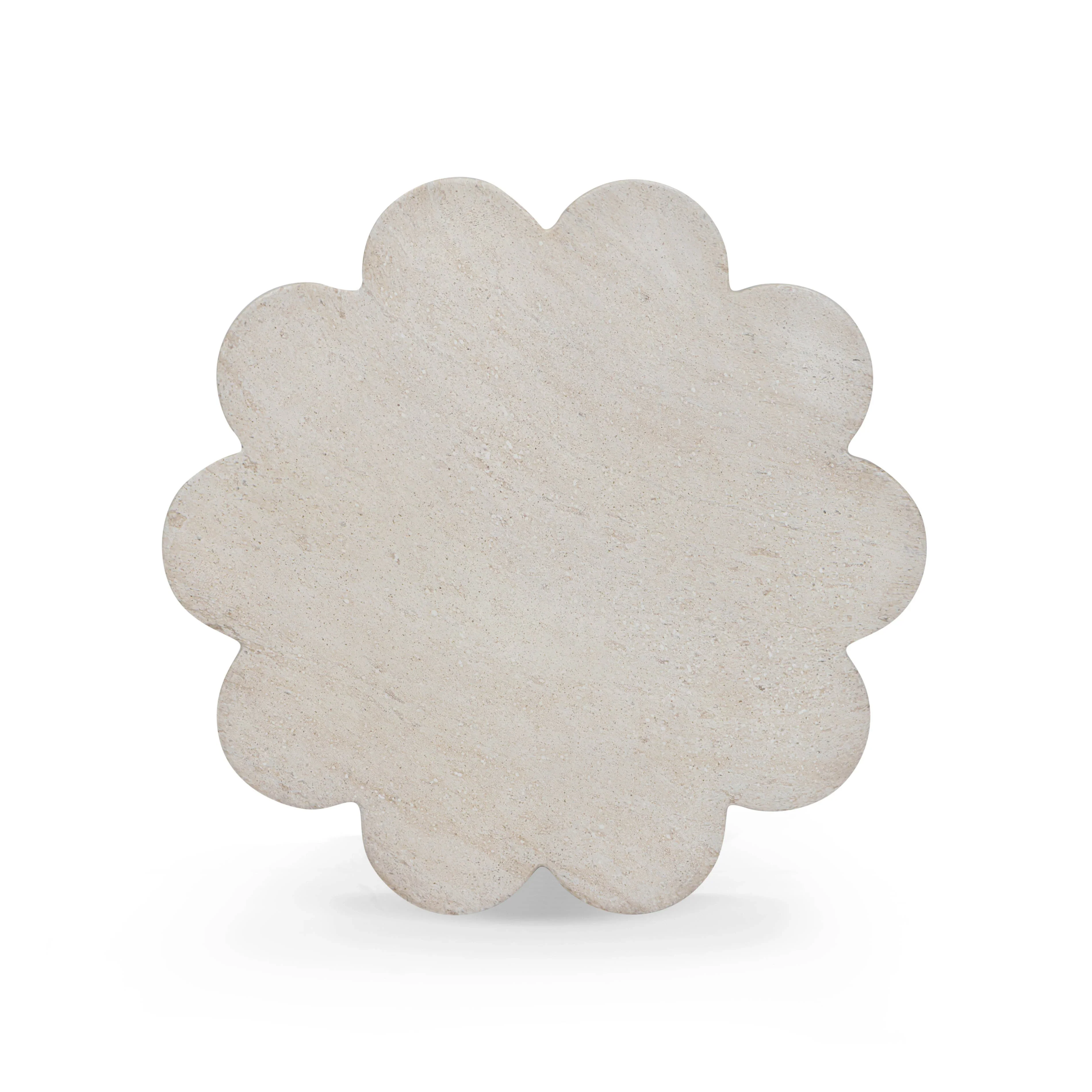 Blossom Faux Travertine Indoor/Outdoor Concrete Side Table - Image 6