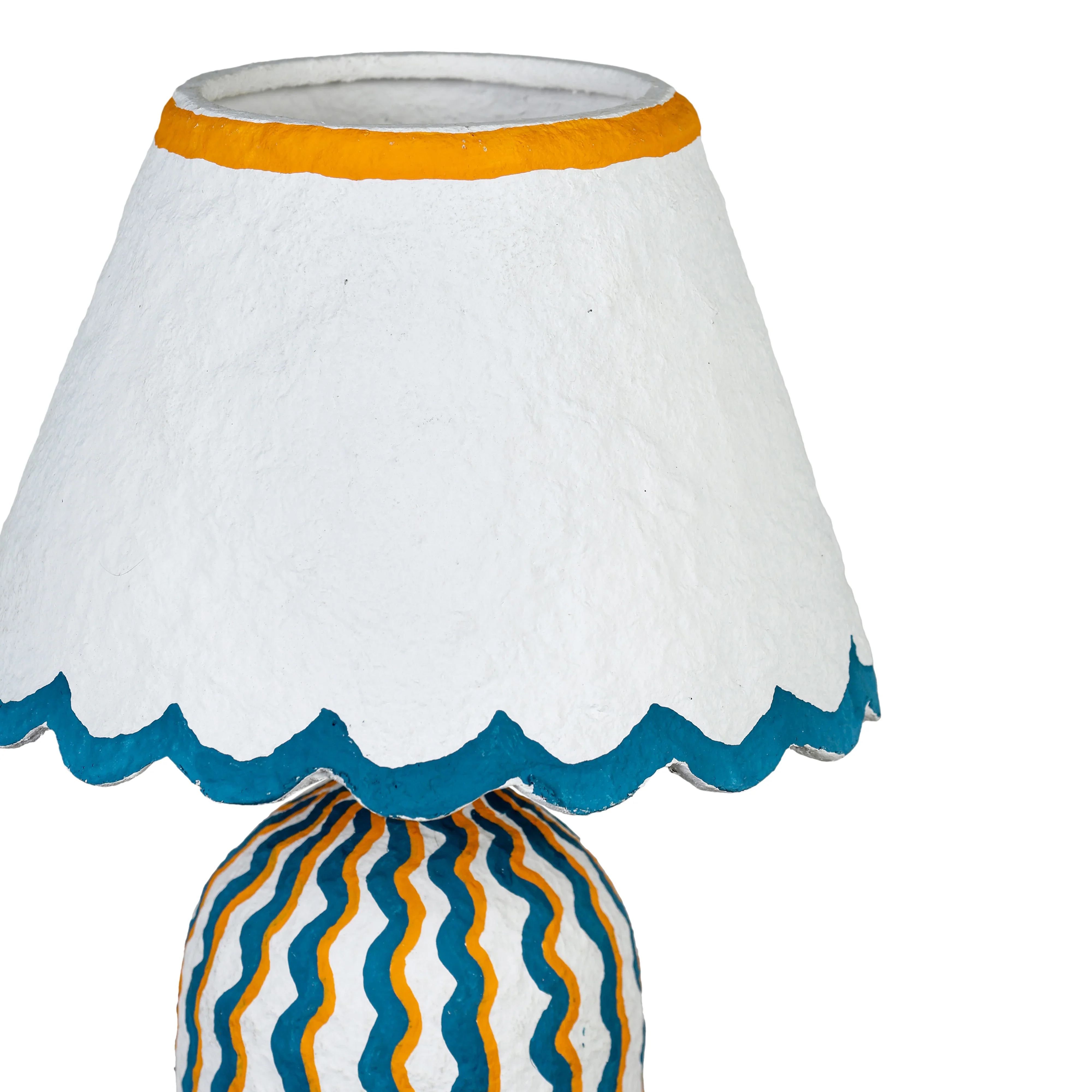 Blum Scalloped Cotton Mache Table Lamp - Image 11