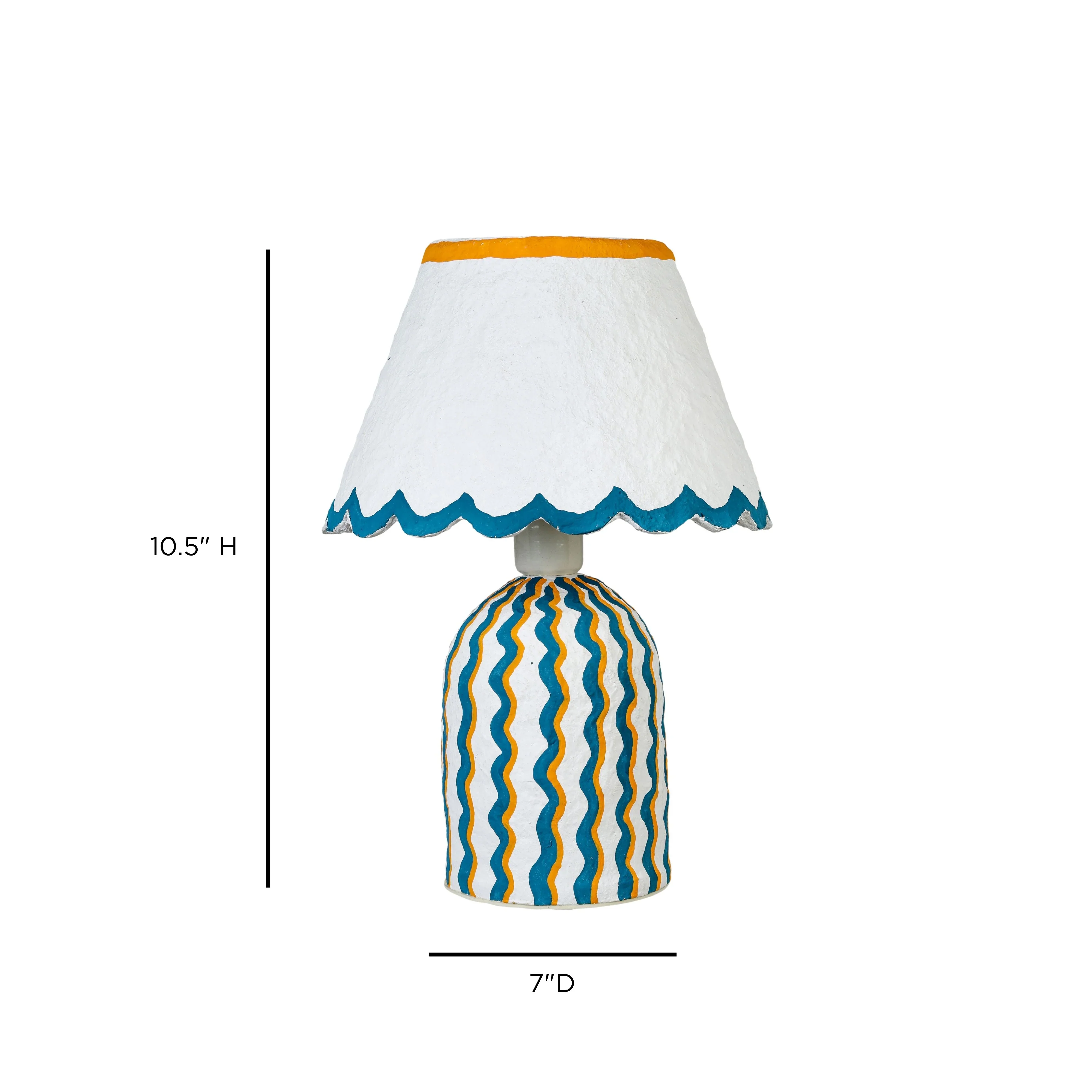 Blum Scalloped Cotton Mache Table Lamp - Image 12