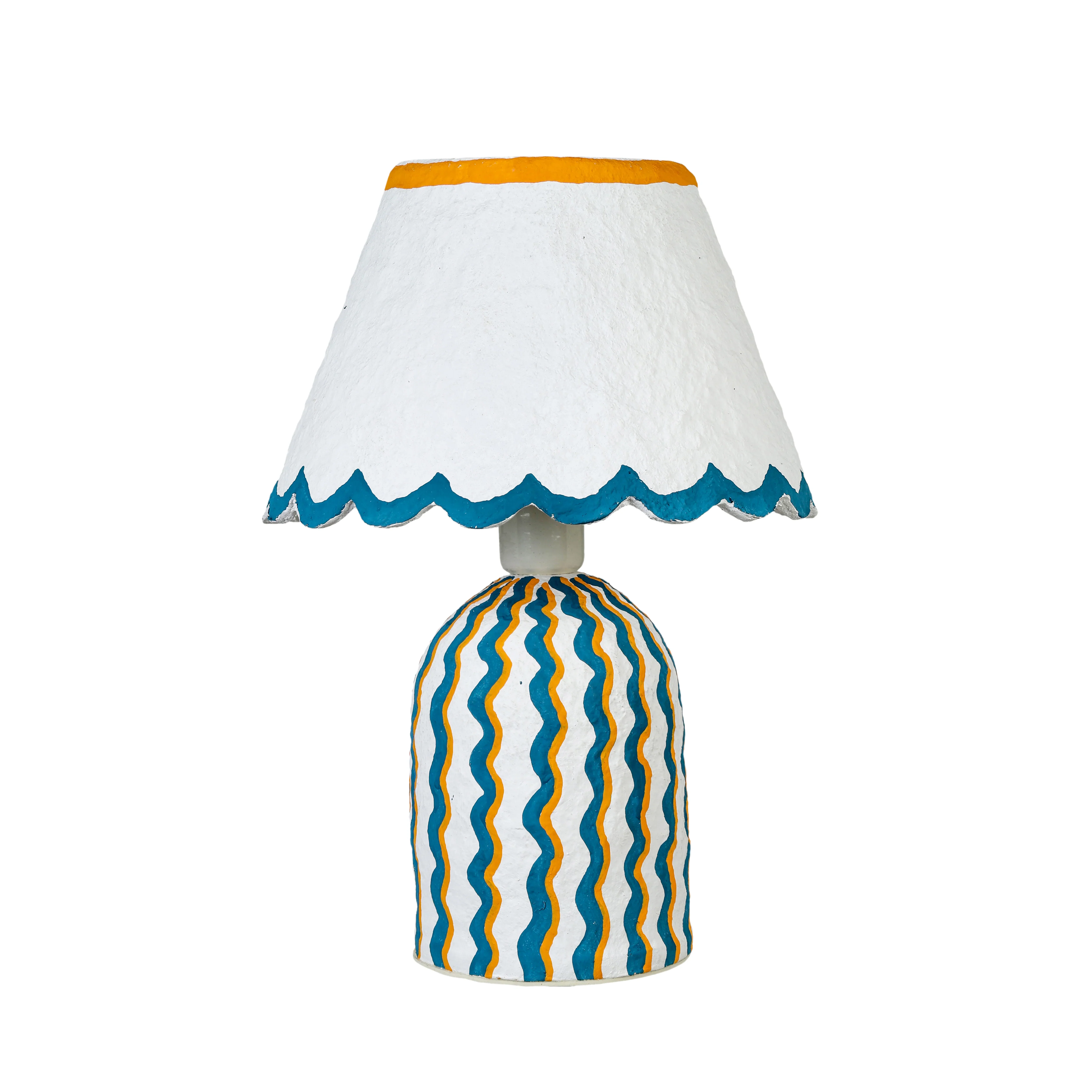 Blum Scalloped Cotton Mache Table Lamp - Image 7