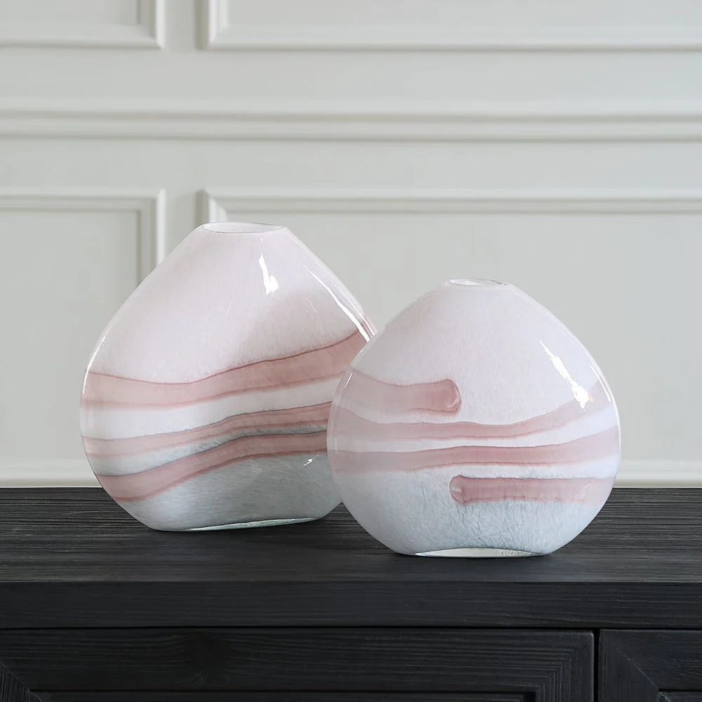 Blush Swirl, Vases, S/2 - Image 3