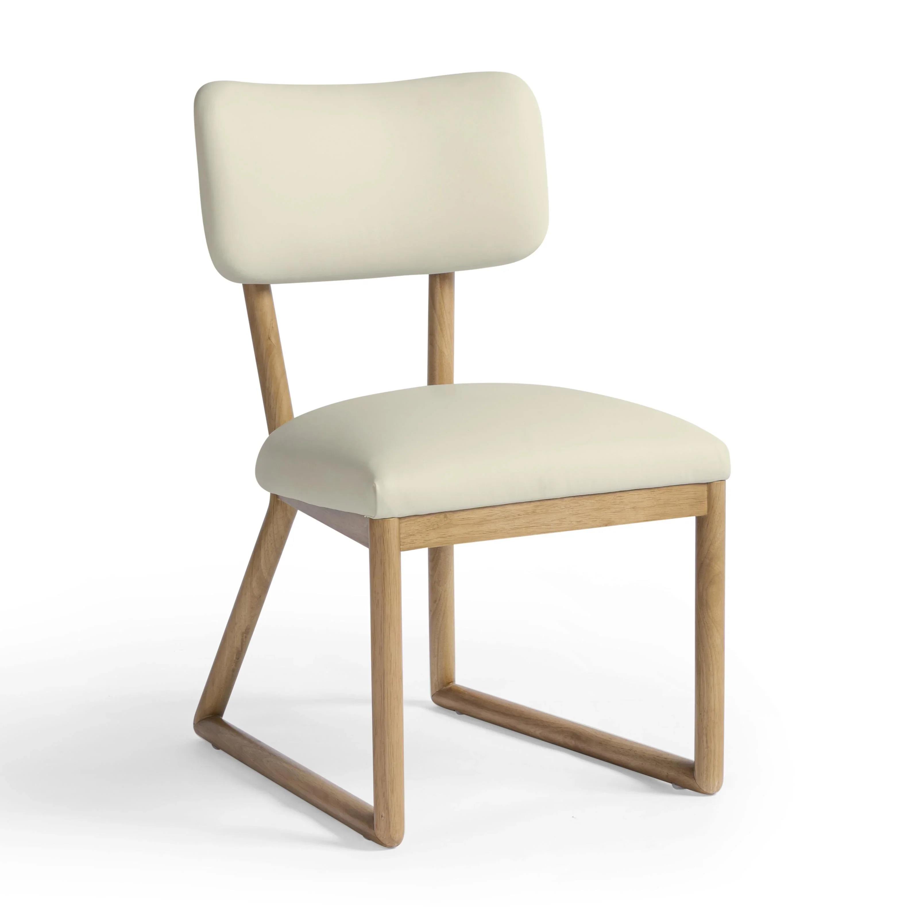 Bobbie Cream Contract-Grade Vegan Leather Dining Chair - Image 3