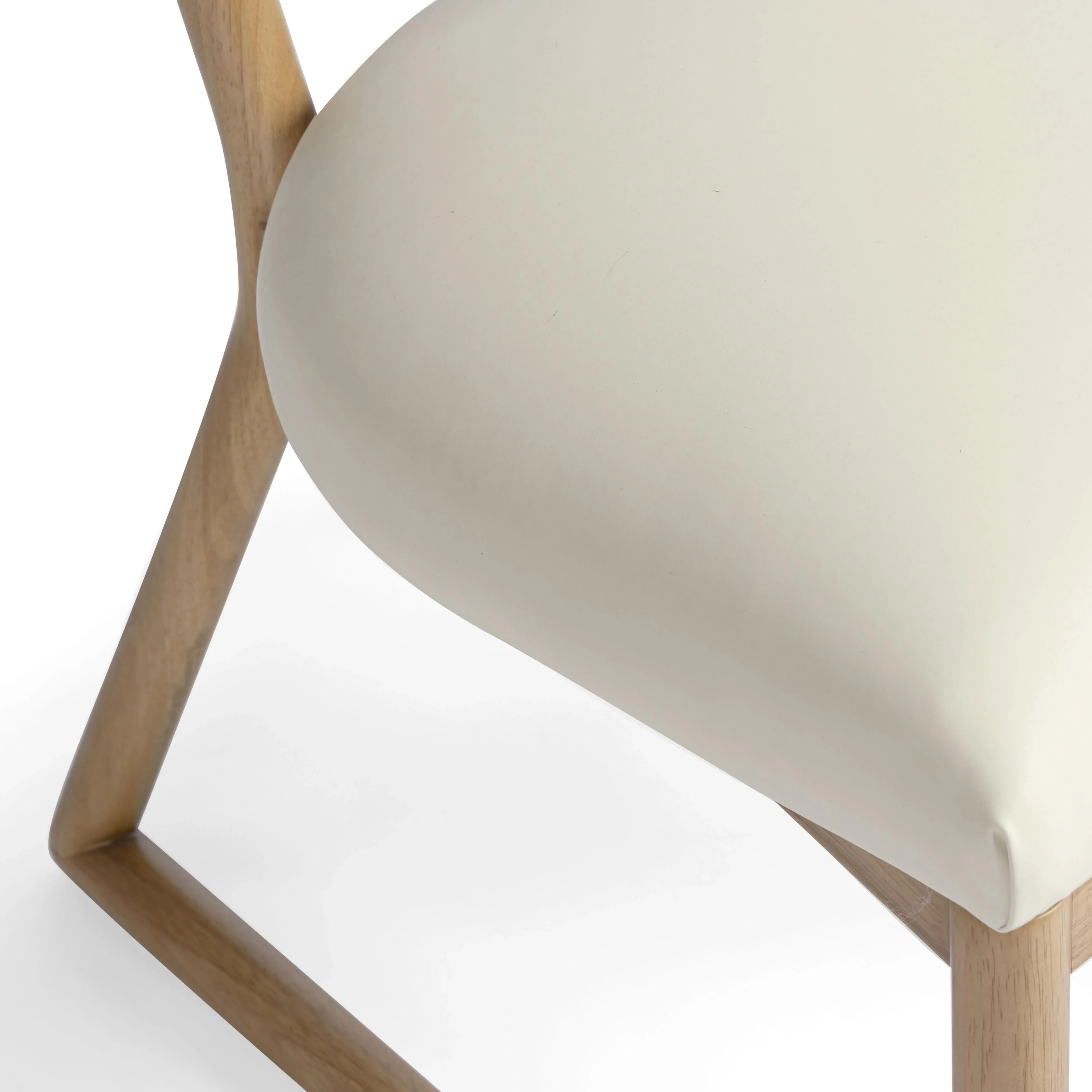 Bobbie Cream Contract-Grade Vegan Leather Dining Chair - Image 6