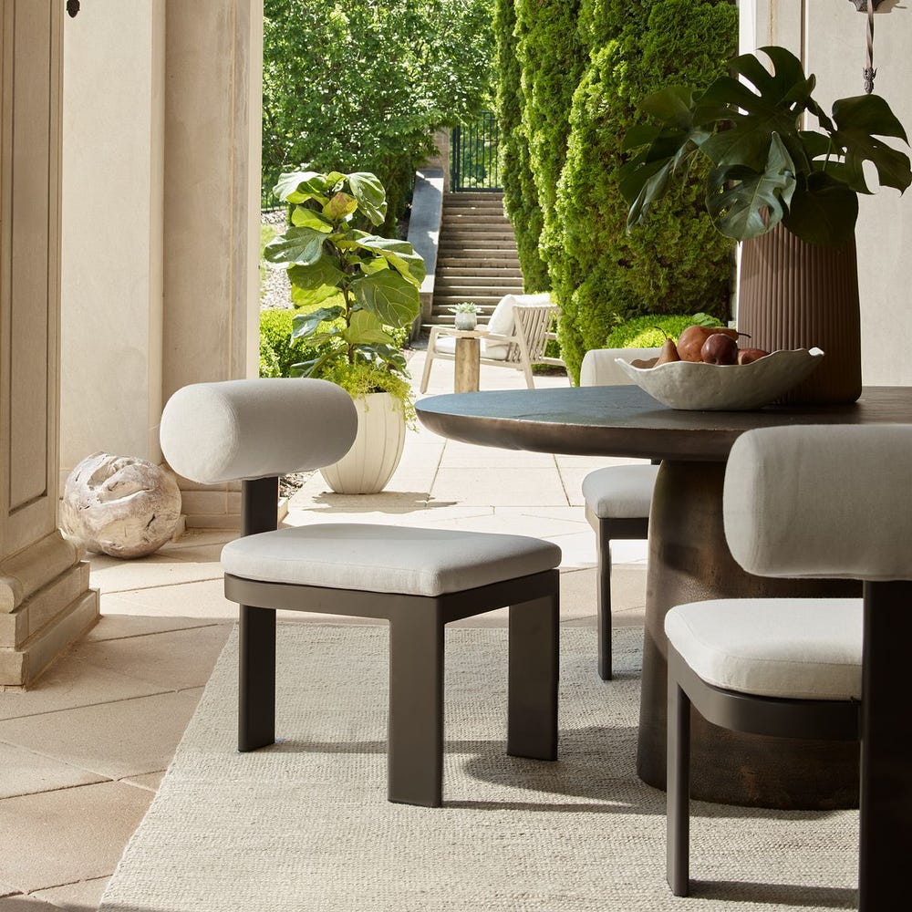 Bolster Back Outdoor Dining Chair - Image 13