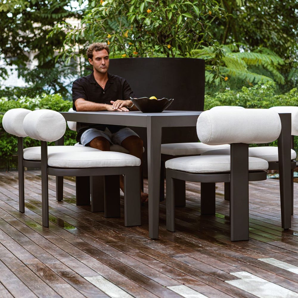Bolster Back Outdoor Dining Chair - Image 21