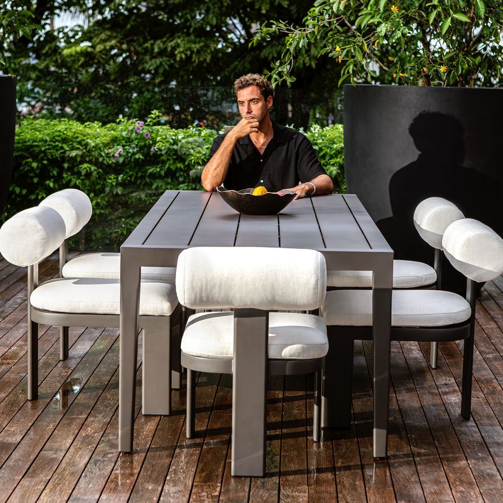 Bolster Back Outdoor Dining Chair - Image 22