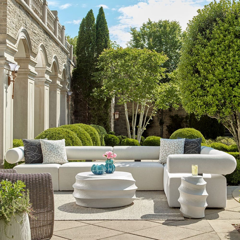 Bolster Back Outdoor Sofa, Armless - Image 2