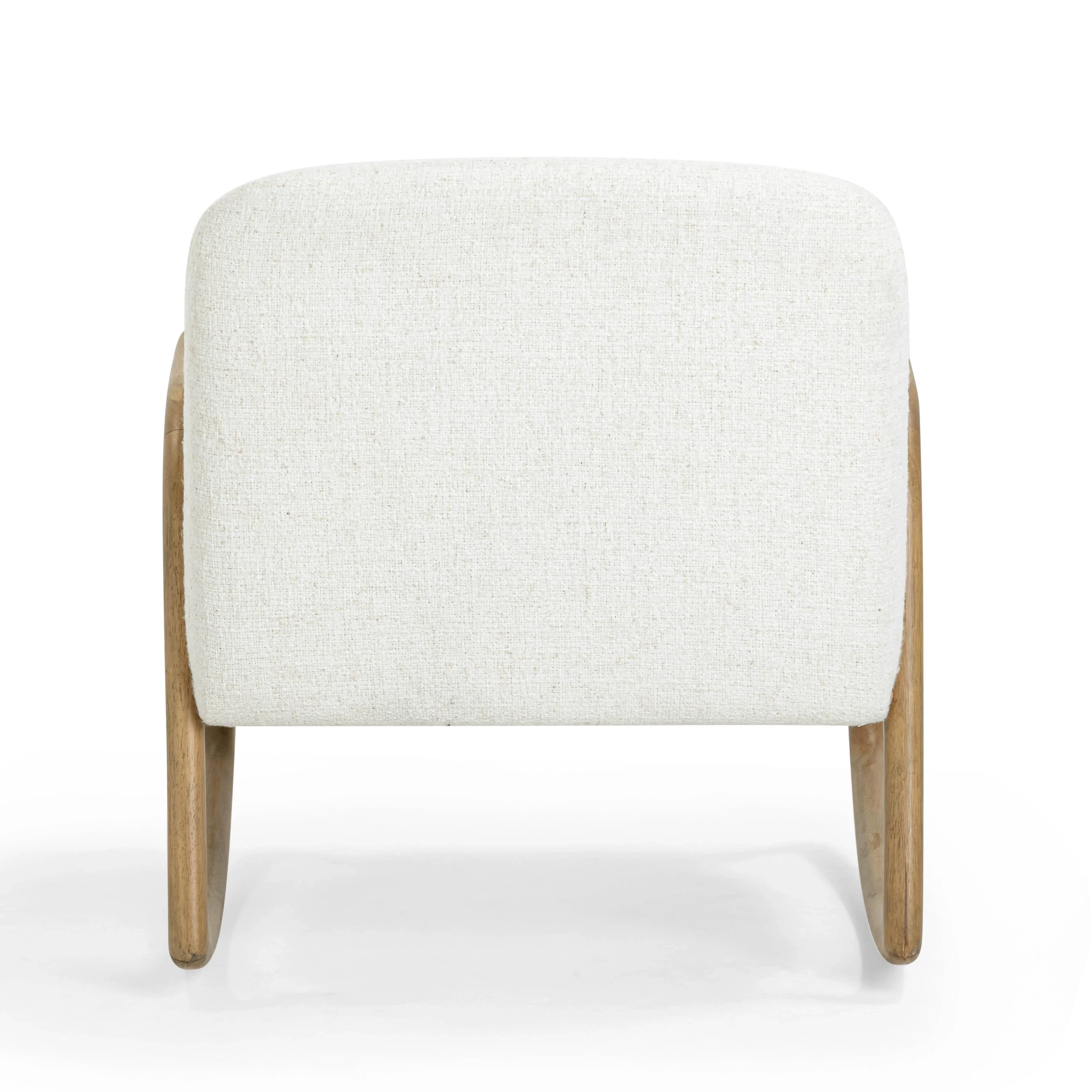 Bonney Cream Performance Fabric Rocking Chair - Image 5