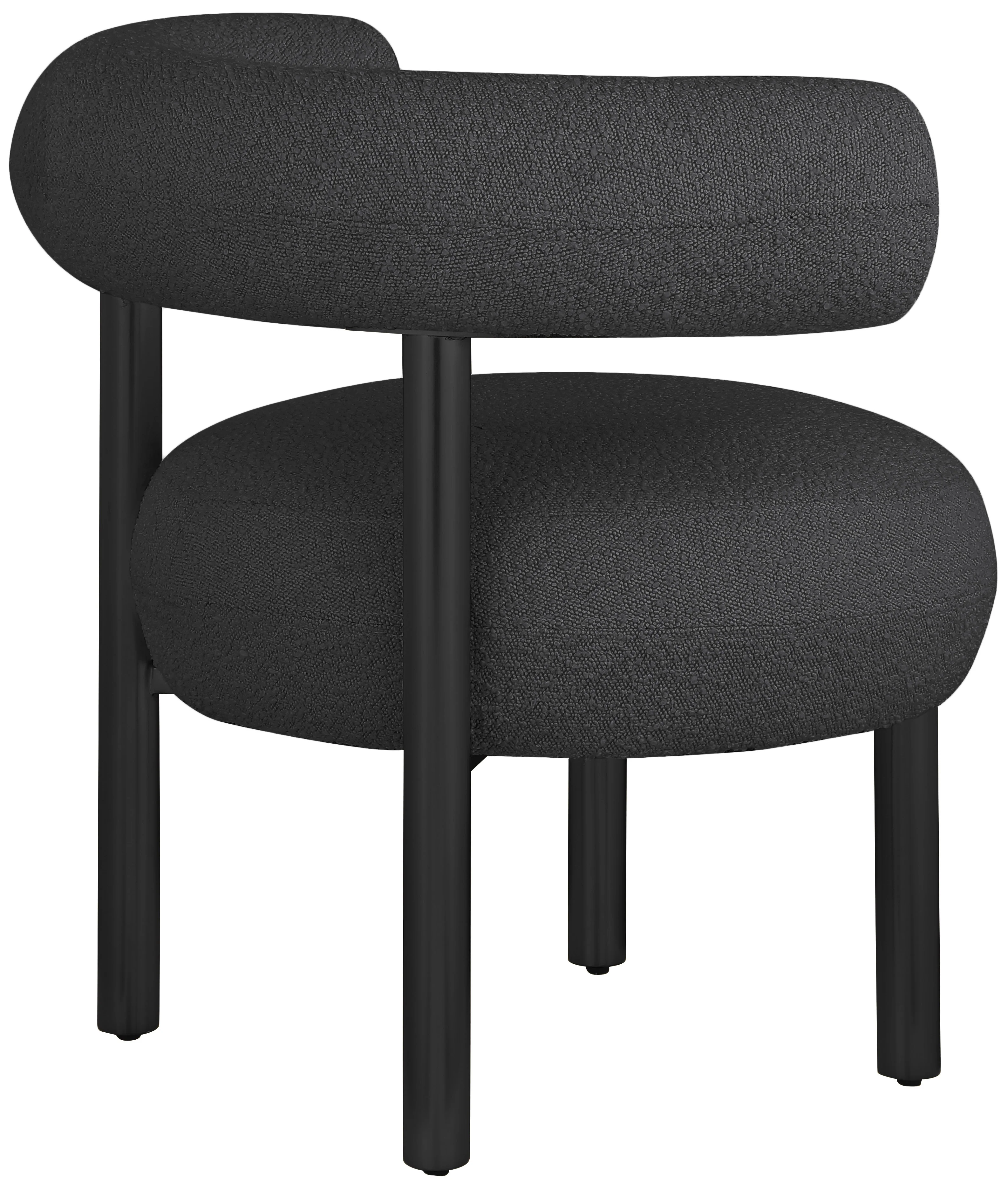 Bordeaux Boucle Fabric Upholstered Accent Chair - Image 6