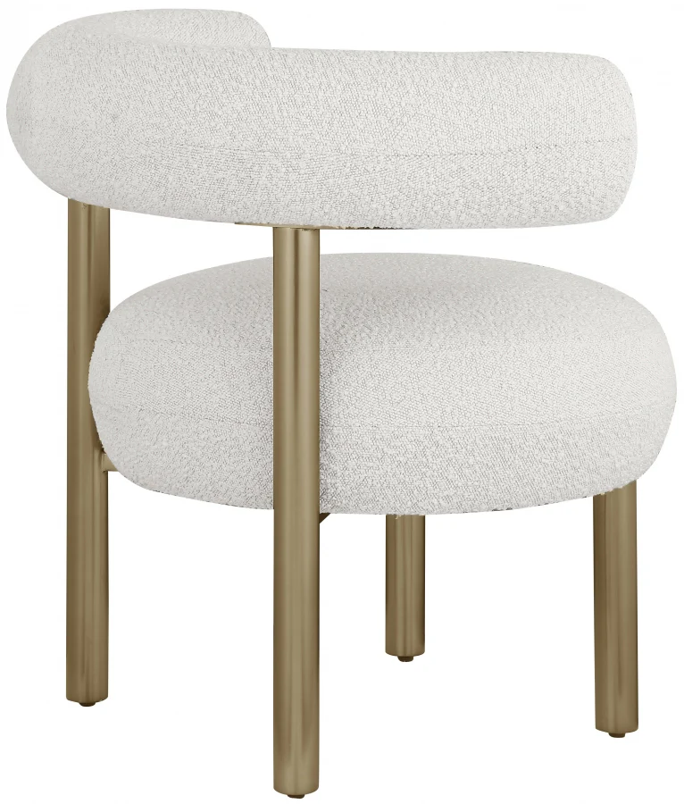 Bordeaux Boucle Fabric Upholstered Accent Chair - Image 15